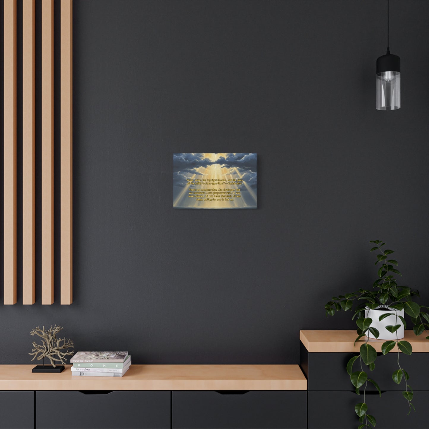 Shekinah Glory | "Thy Light Is Come" | Isaiah 60:1 | Scripture Canvas Wall Art