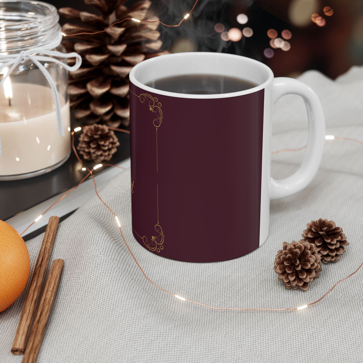 Walk by Faith — Inspirational Scripture Mug (11oz/15oz) Burgundy