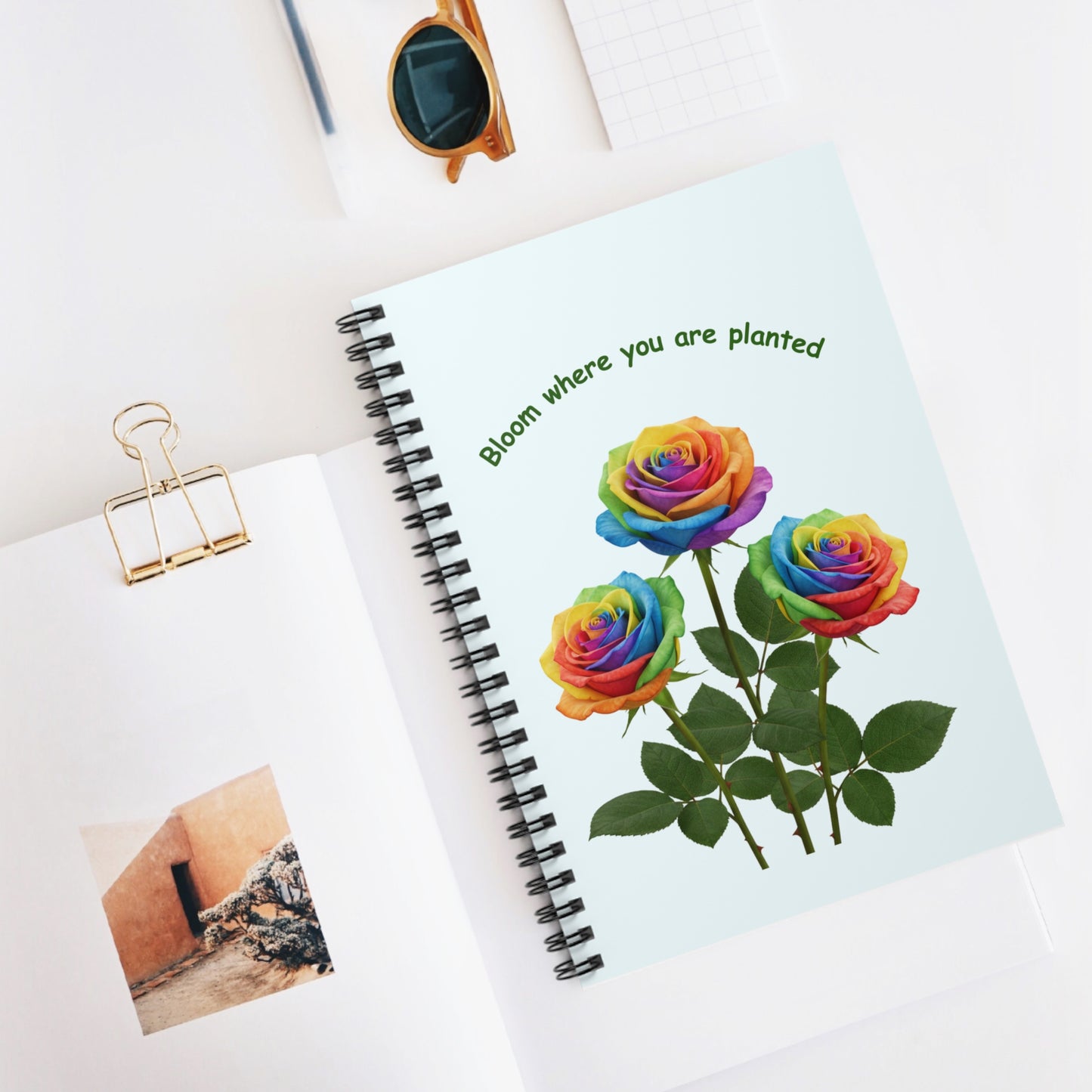 Bloom Where You Are Planted Spiral Notebook — 118 Ruled Pages