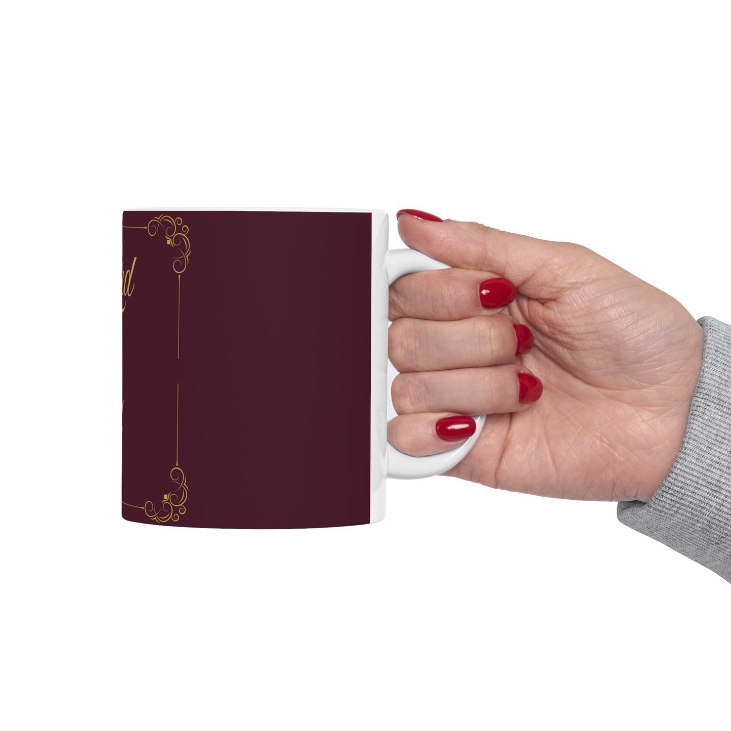The Lord Is My Shepherd — Inspirational Scripture Mug (11oz/15oz) Burgundy
