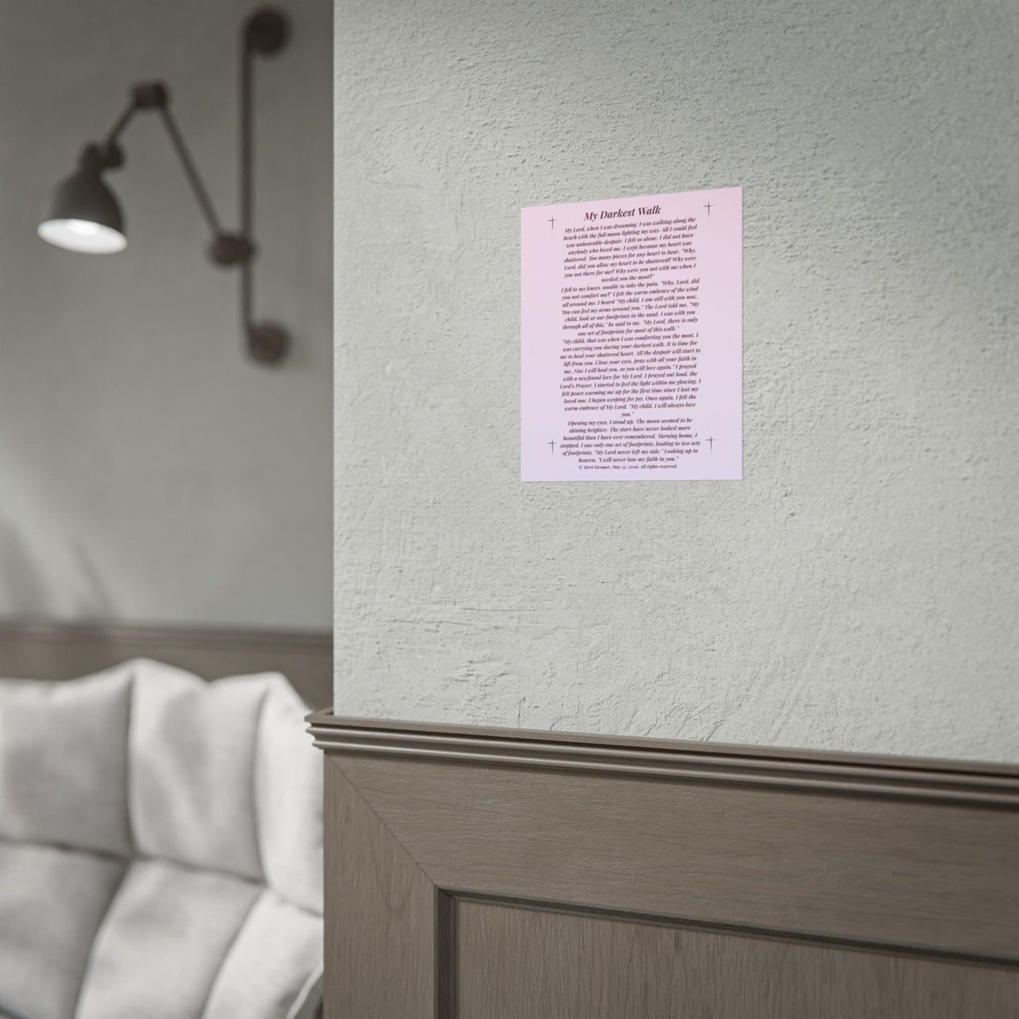 MDW my loved one - Inspirational Prayer Poem Print rolled Poster
