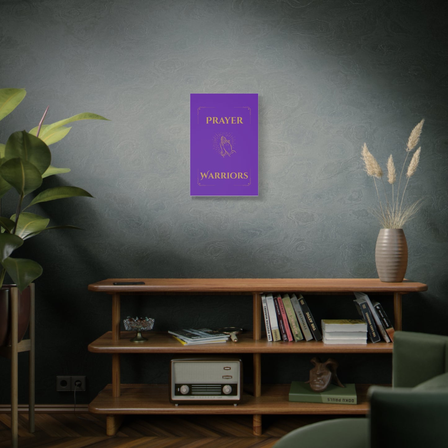 Prayer Warriors Canvas Wall Art — Sovereign Purple with Anointed Gold Text