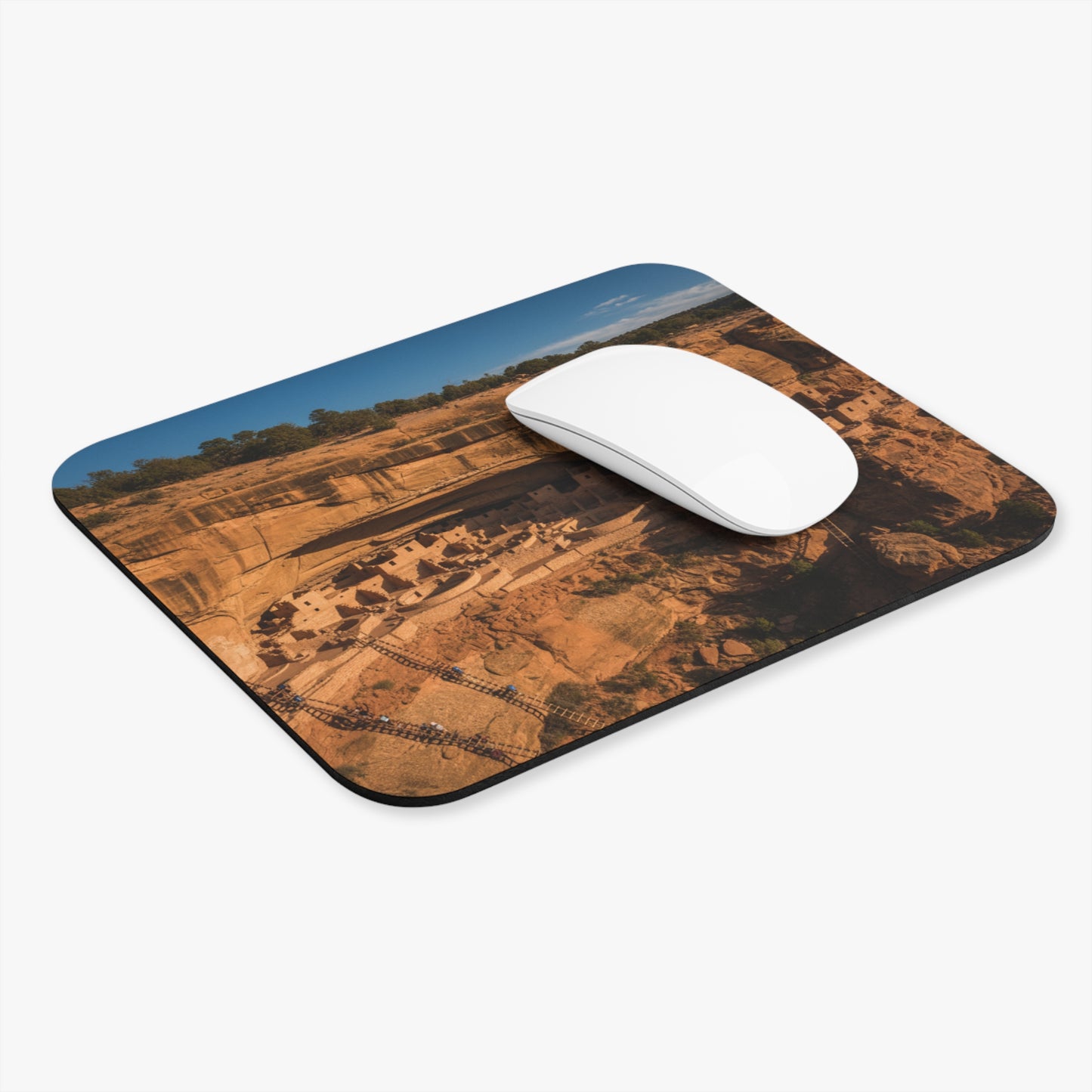 Mesa Verde Cliff Dwelling Mouse Pad — Southwest Desert Landscape Desk Mat