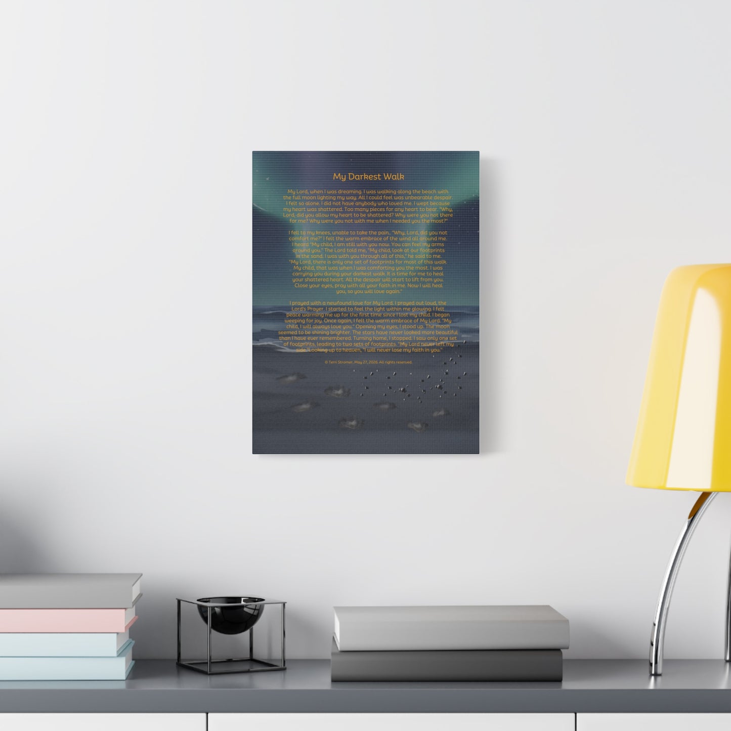 My Darkest Walk | Poem | Matte Canvas (Stretched)