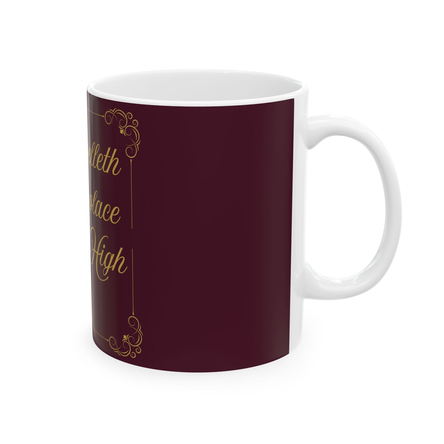 He That Dwelleth — Inspirational Scripture Mug (11oz/15oz) Burgundy