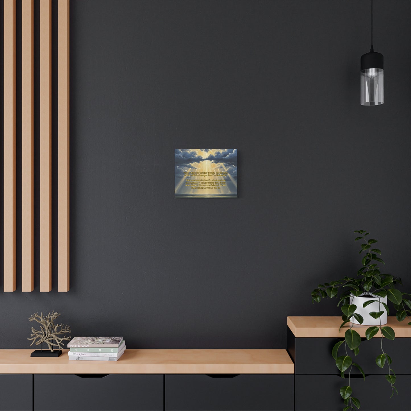Shekinah Glory | "Thy Light Is Come" | Isaiah 60:1 | Scripture Canvas Wall Art