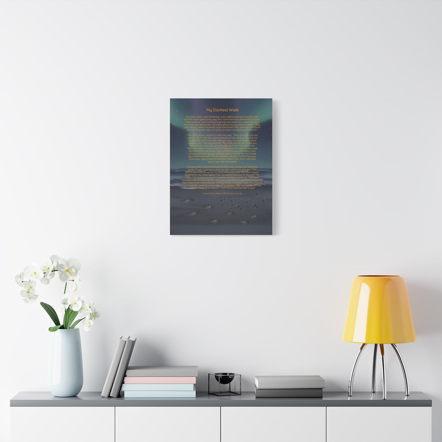 My Darkest Walk | Poem | Matte Canvas (Stretched)