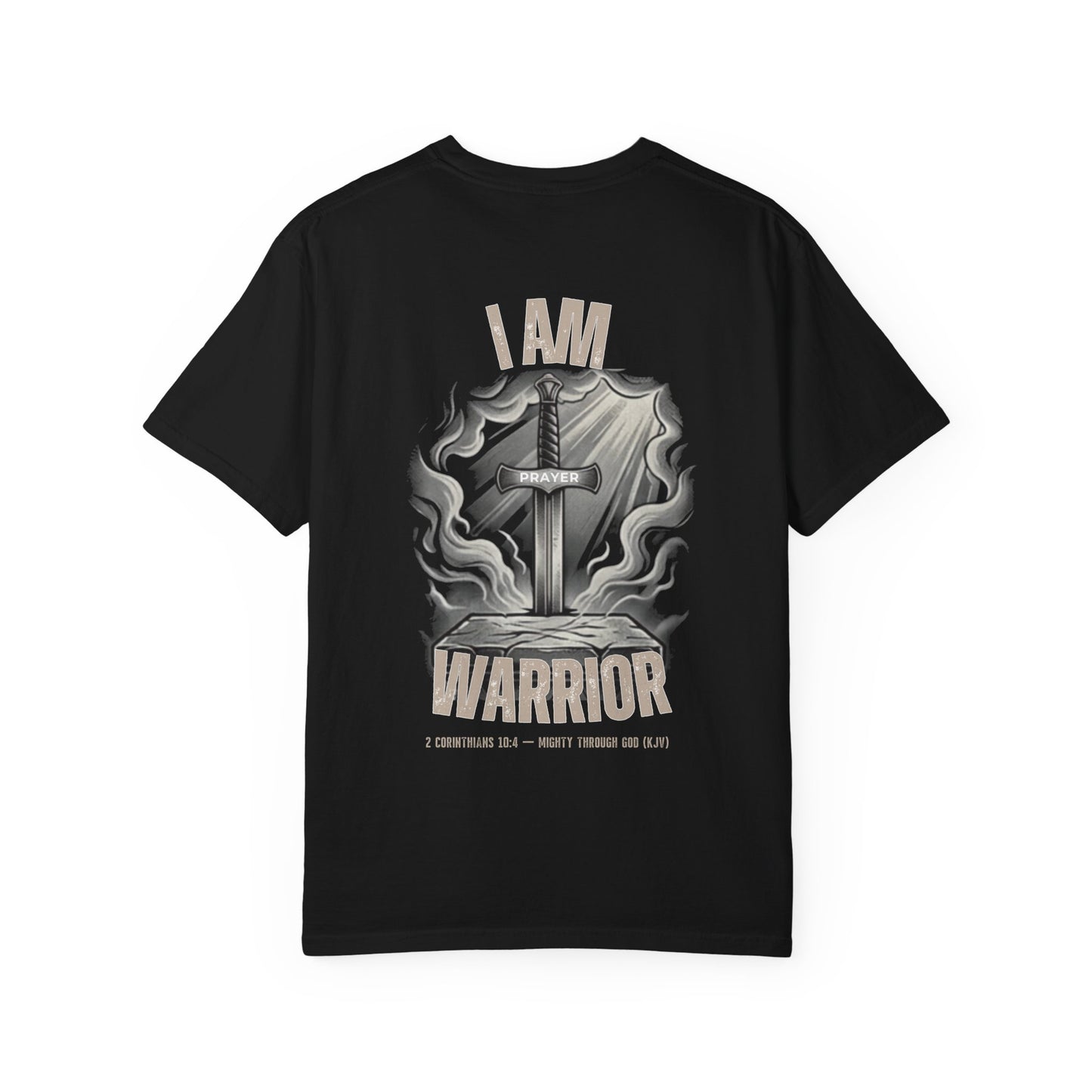 "I Am a Prayer Warrior" — Unisex Faith Heritage Crest T-Shirt | Celtic Cross | Prayer Warrior Tee