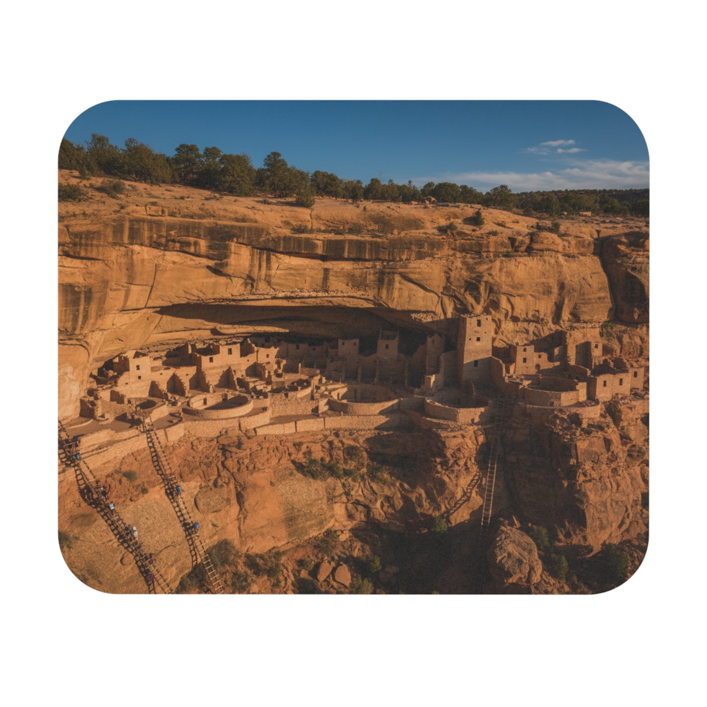 Mesa Verde Cliff Dwelling Mouse Pad — Southwest Desert Landscape Desk Mat