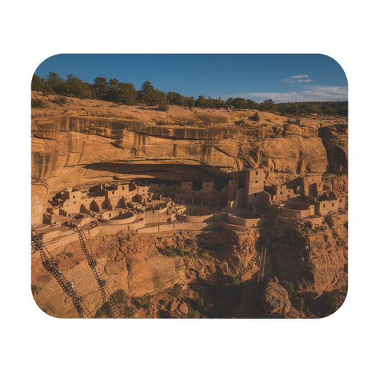 Mesa Verde Cliff Dwelling Mouse Pad — Southwest Desert Landscape Desk Mat