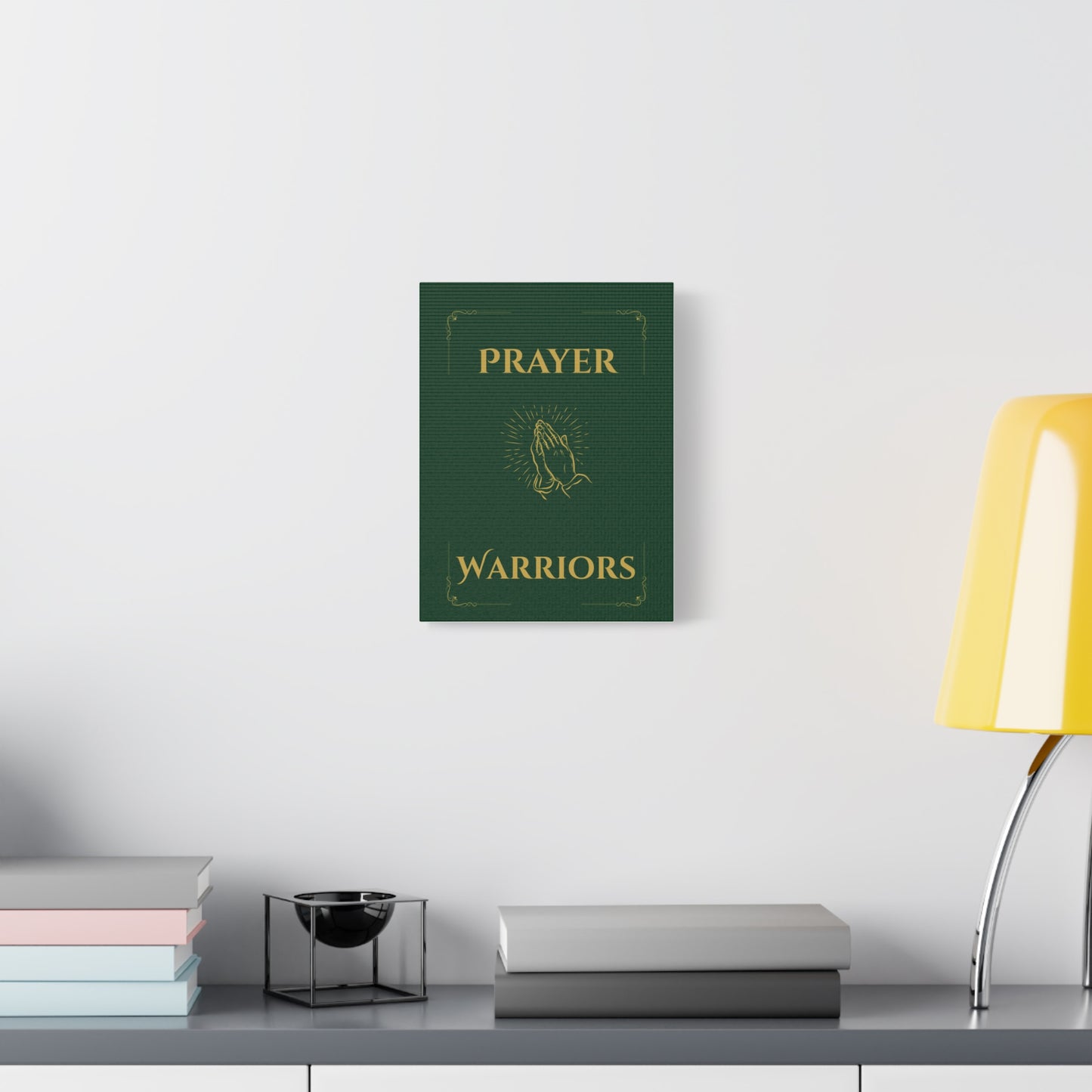 Prayer Warriors Canvas Wall Art — Legacy Emerald with Anointed Gold Text