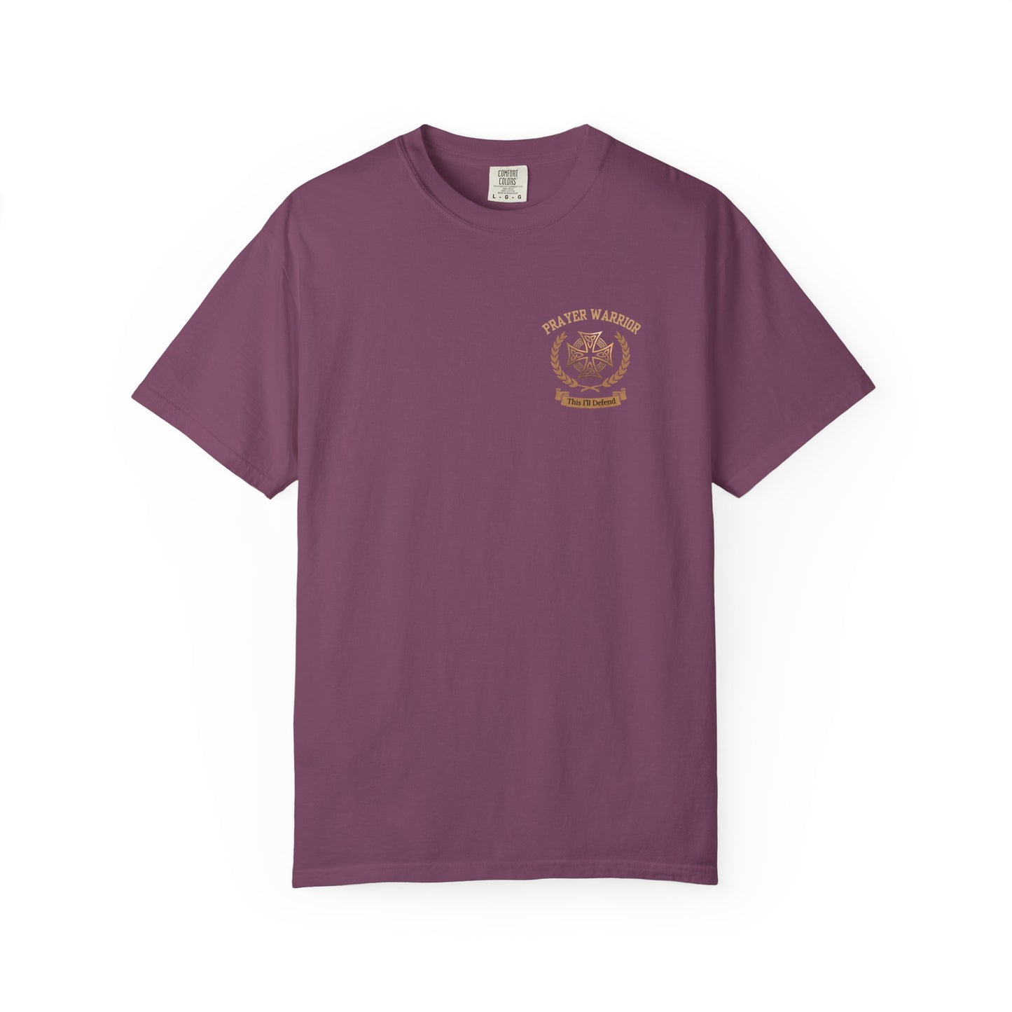 "I Am a Prayer Warrior" — Unisex Faith Heritage Crest T-Shirt | Celtic Cross | Prayer Warrior Tee