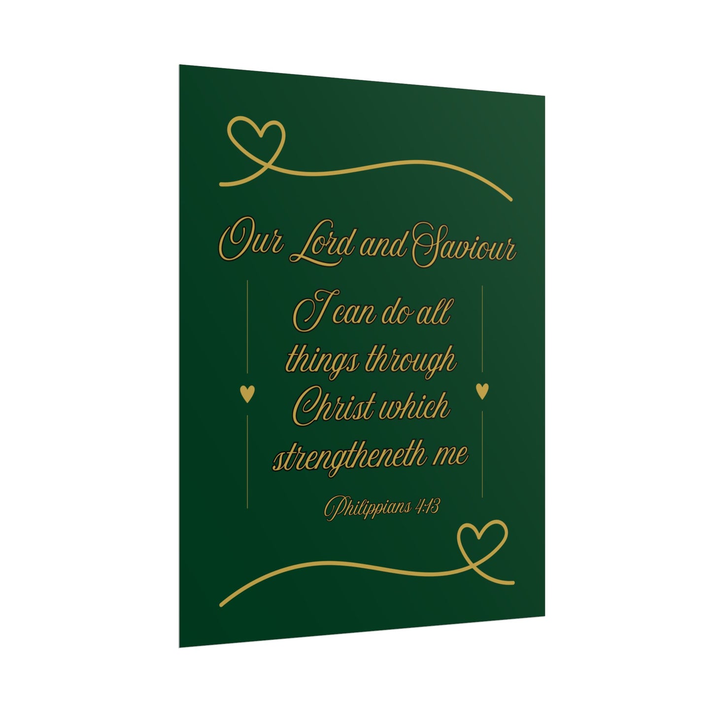 Our Lord and Saviour — Philippians 4:13 Scripture Wall Art Legacy Emerald