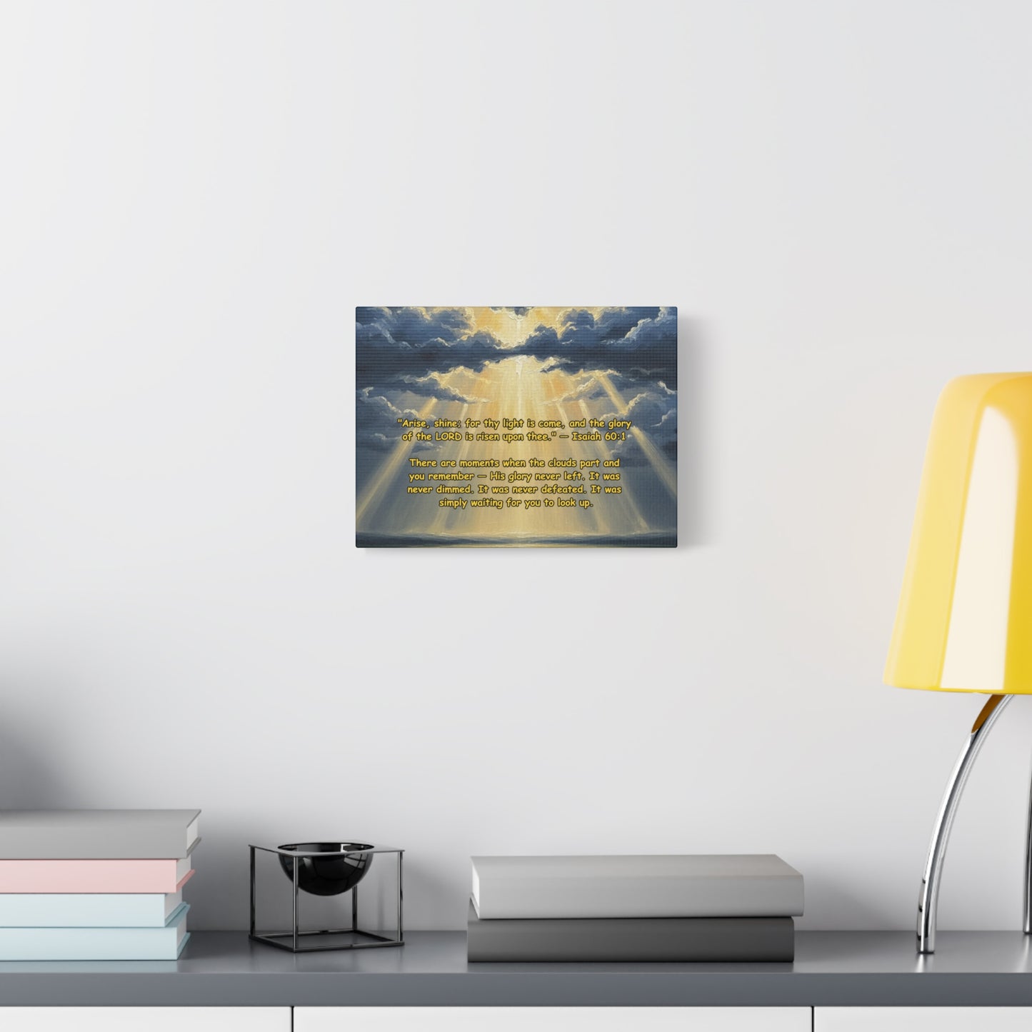 Shekinah Glory | "Thy Light Is Come" | Isaiah 60:1 | Scripture Canvas Wall Art