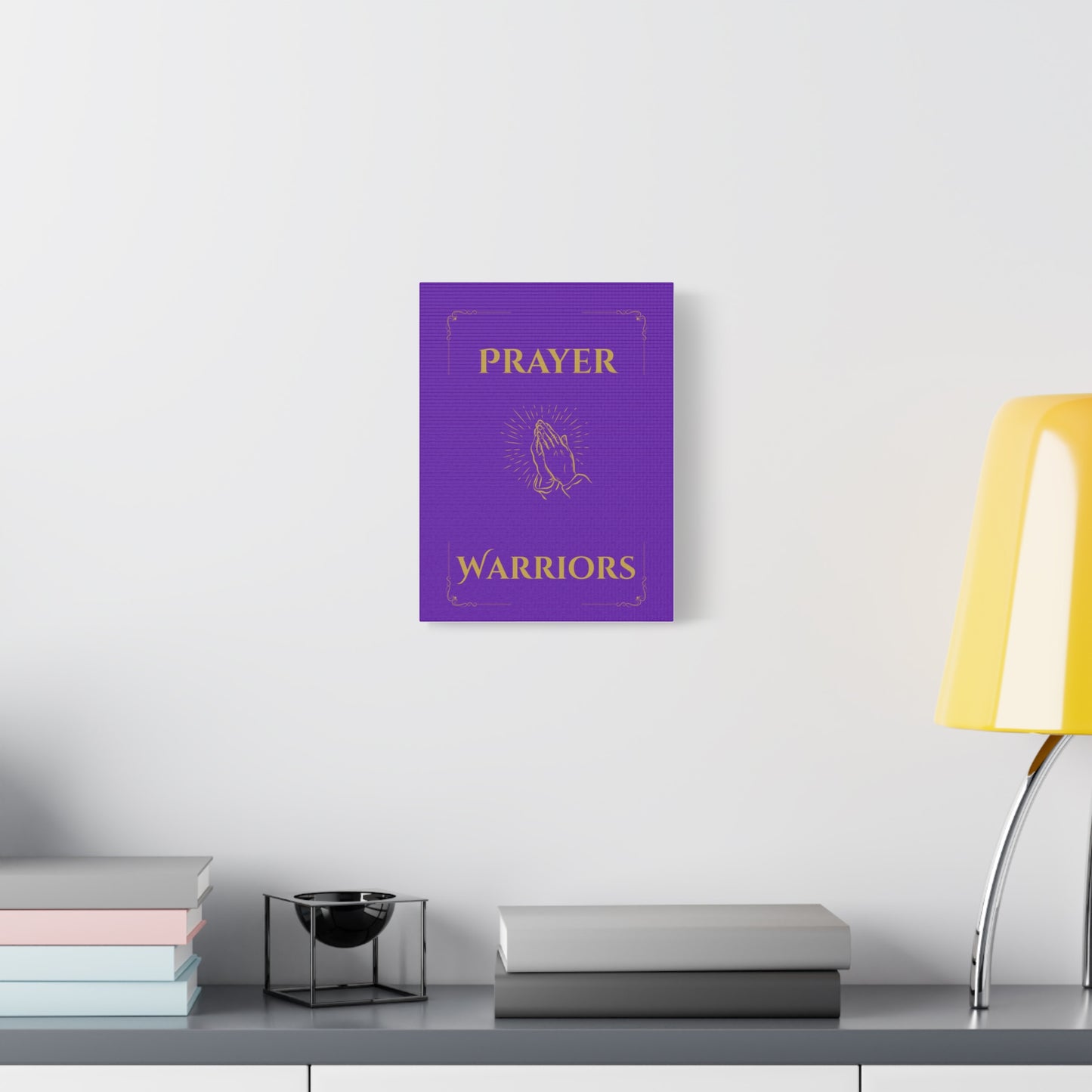 Prayer Warriors Canvas Wall Art — Sovereign Purple with Anointed Gold Text