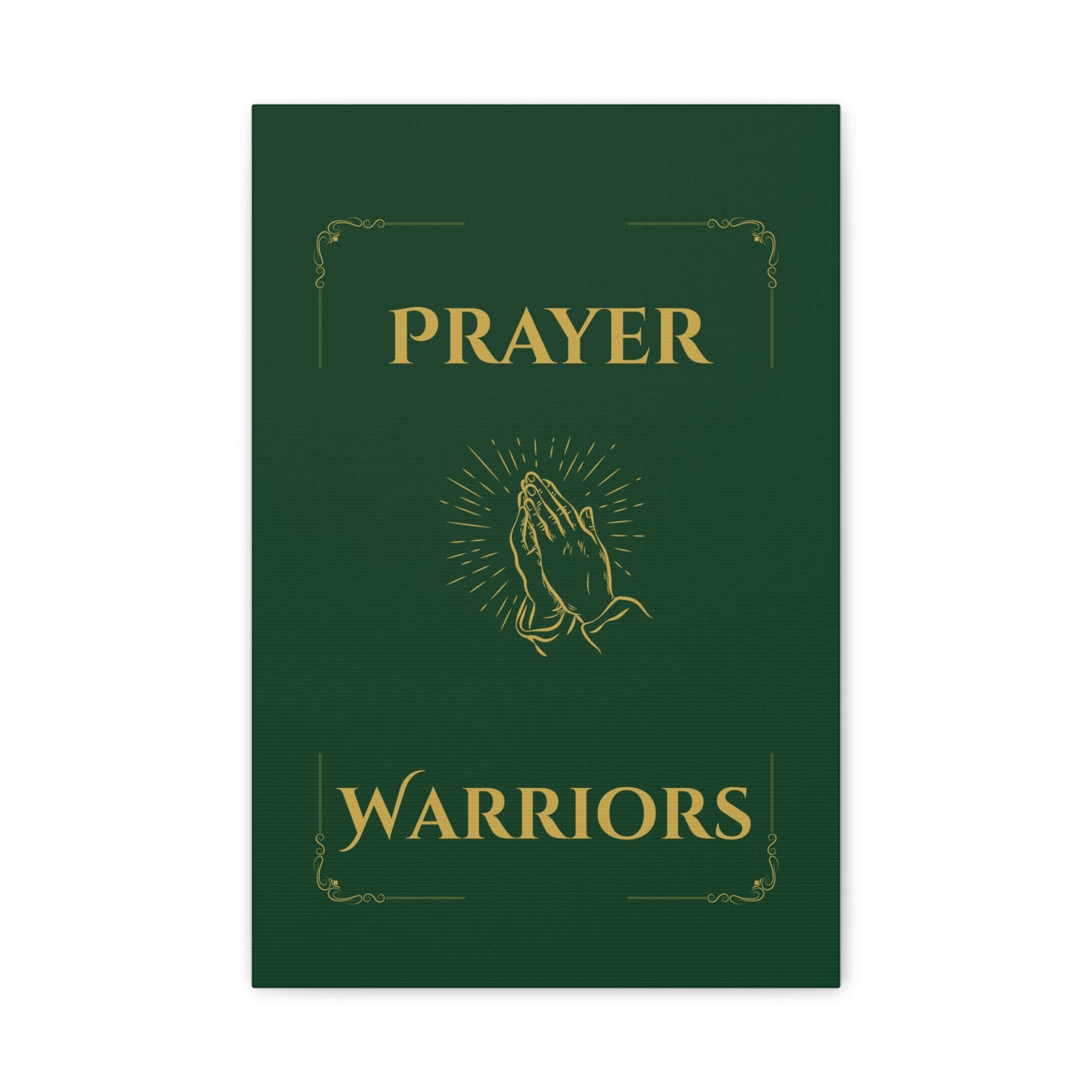 Prayer Warriors Canvas Wall Art — Legacy Emerald with Anointed Gold Text