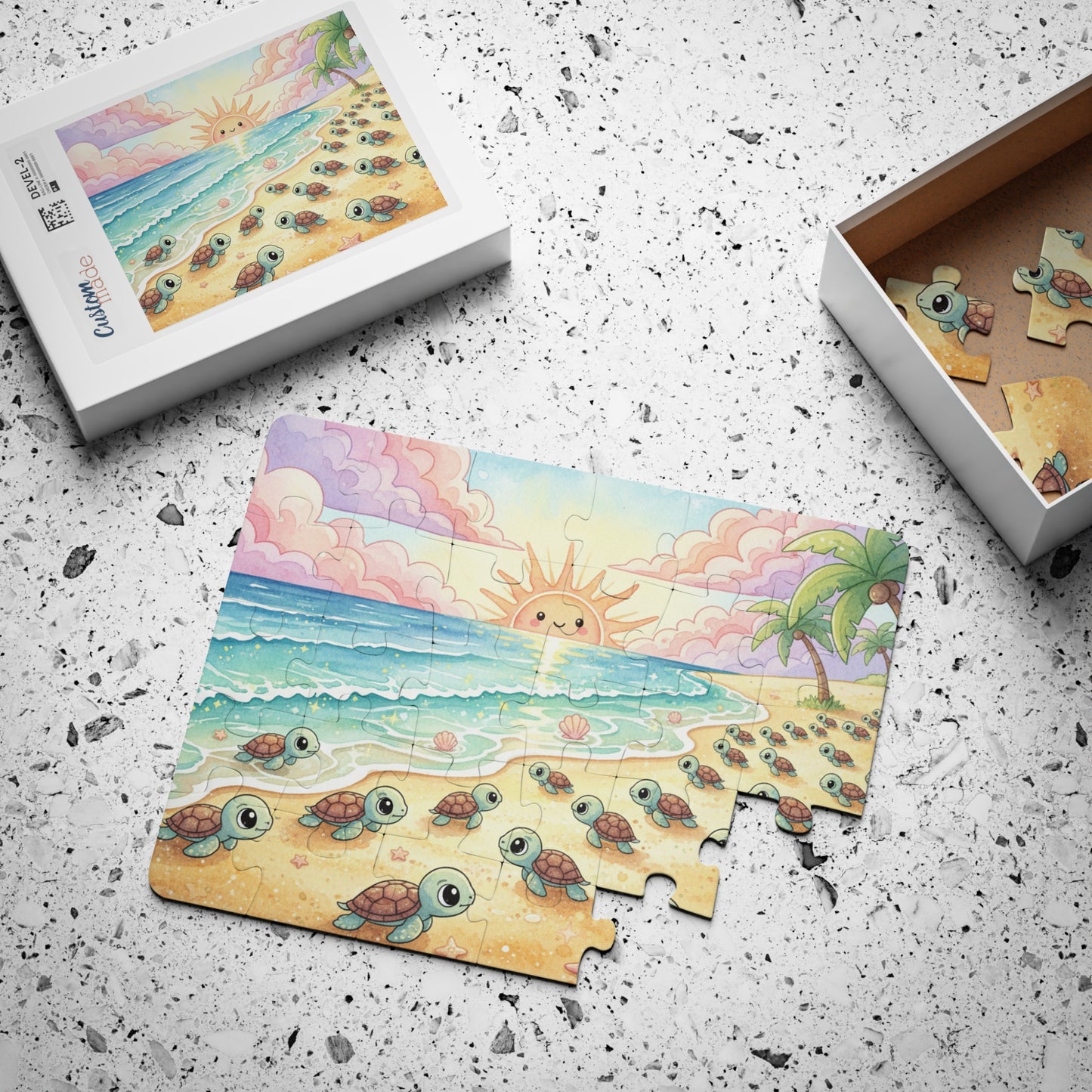 Baby Sea Turtles Beach Day Puzzle — 30 Pieces