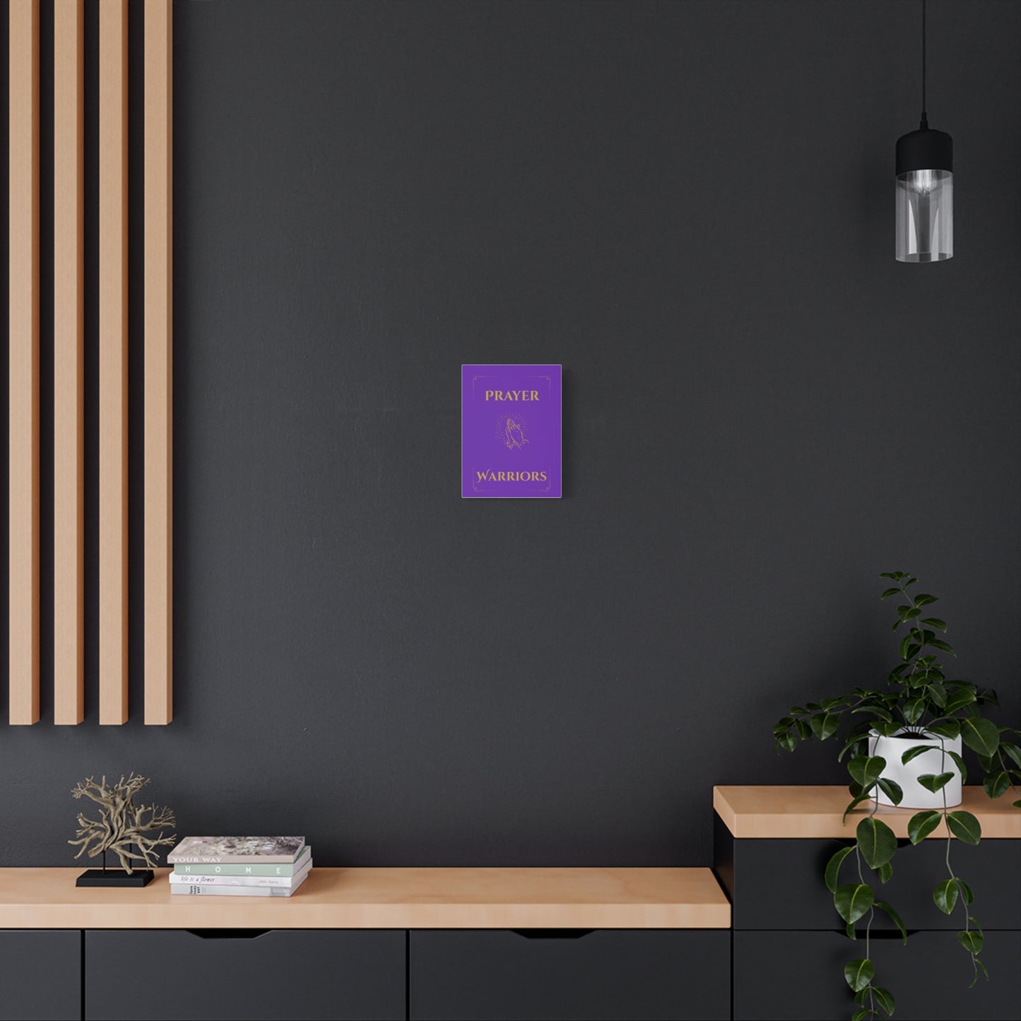 Prayer Warriors Canvas Wall Art — Sovereign Purple with Anointed Gold Text