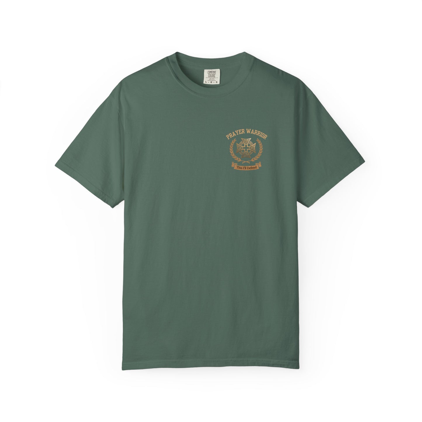 "I Am a Prayer Warrior" — Unisex Faith Heritage Crest T-Shirt | Celtic Cross | Prayer Warrior Tee