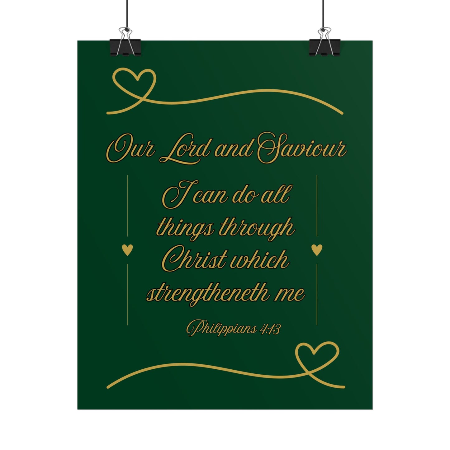 Our Lord and Saviour — Philippians 4:13 Scripture Wall Art Legacy Emerald