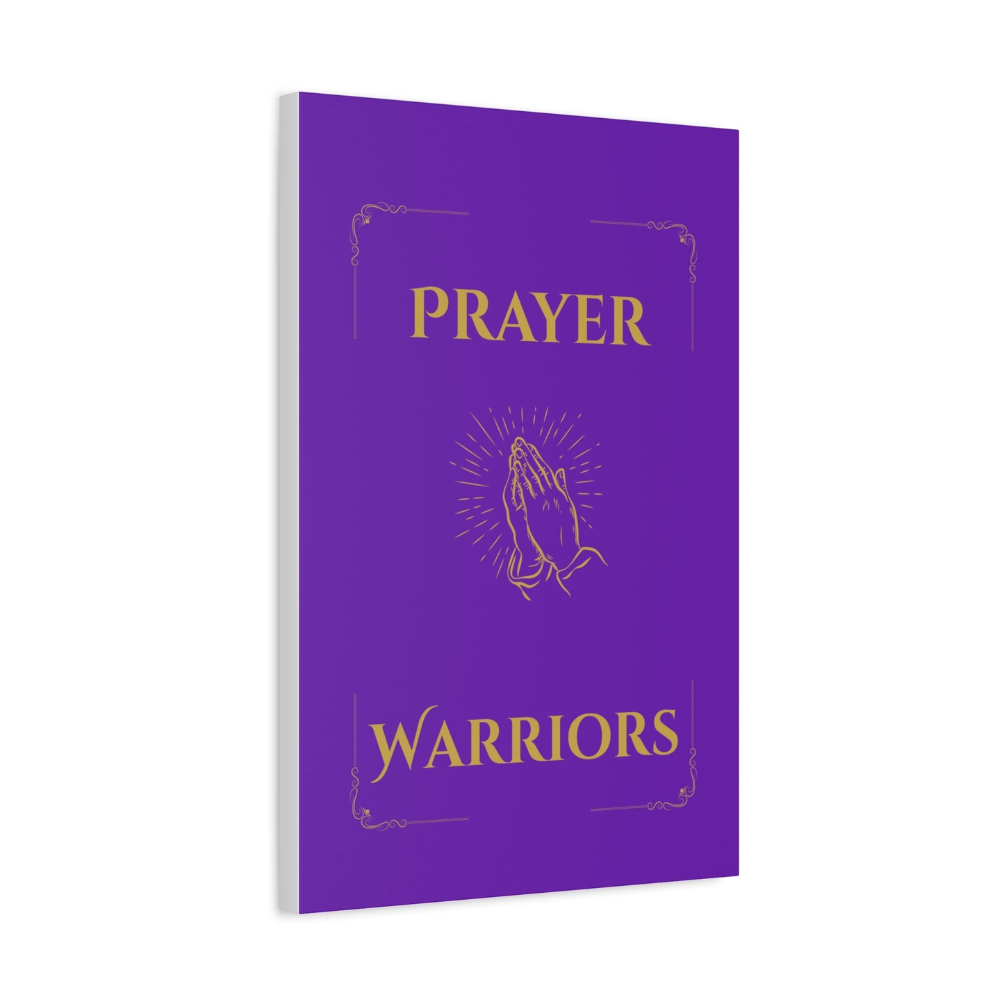 Prayer Warriors Canvas Wall Art — Sovereign Purple with Anointed Gold Text