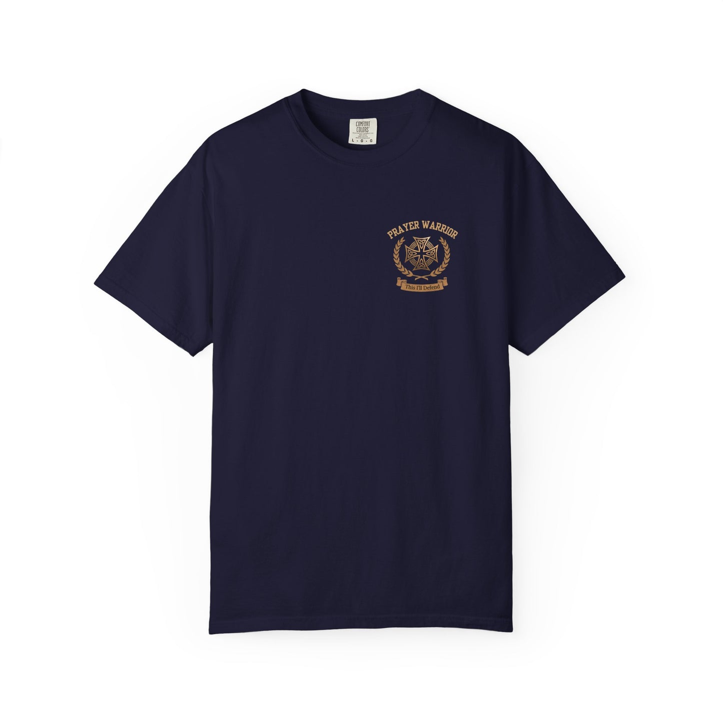 "I Am a Prayer Warrior" — Unisex Faith Heritage Crest T-Shirt | Celtic Cross | Prayer Warrior Tee