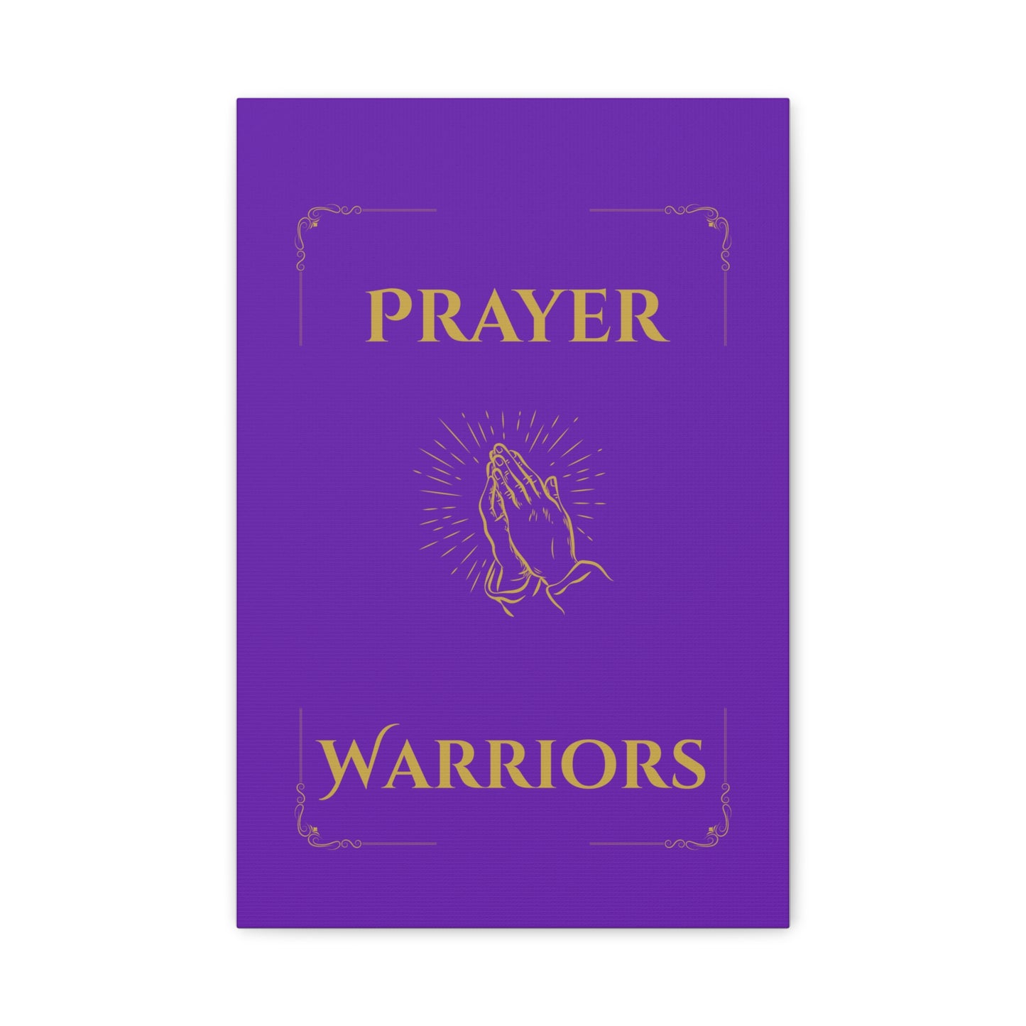 Prayer Warriors Canvas Wall Art — Sovereign Purple with Anointed Gold Text
