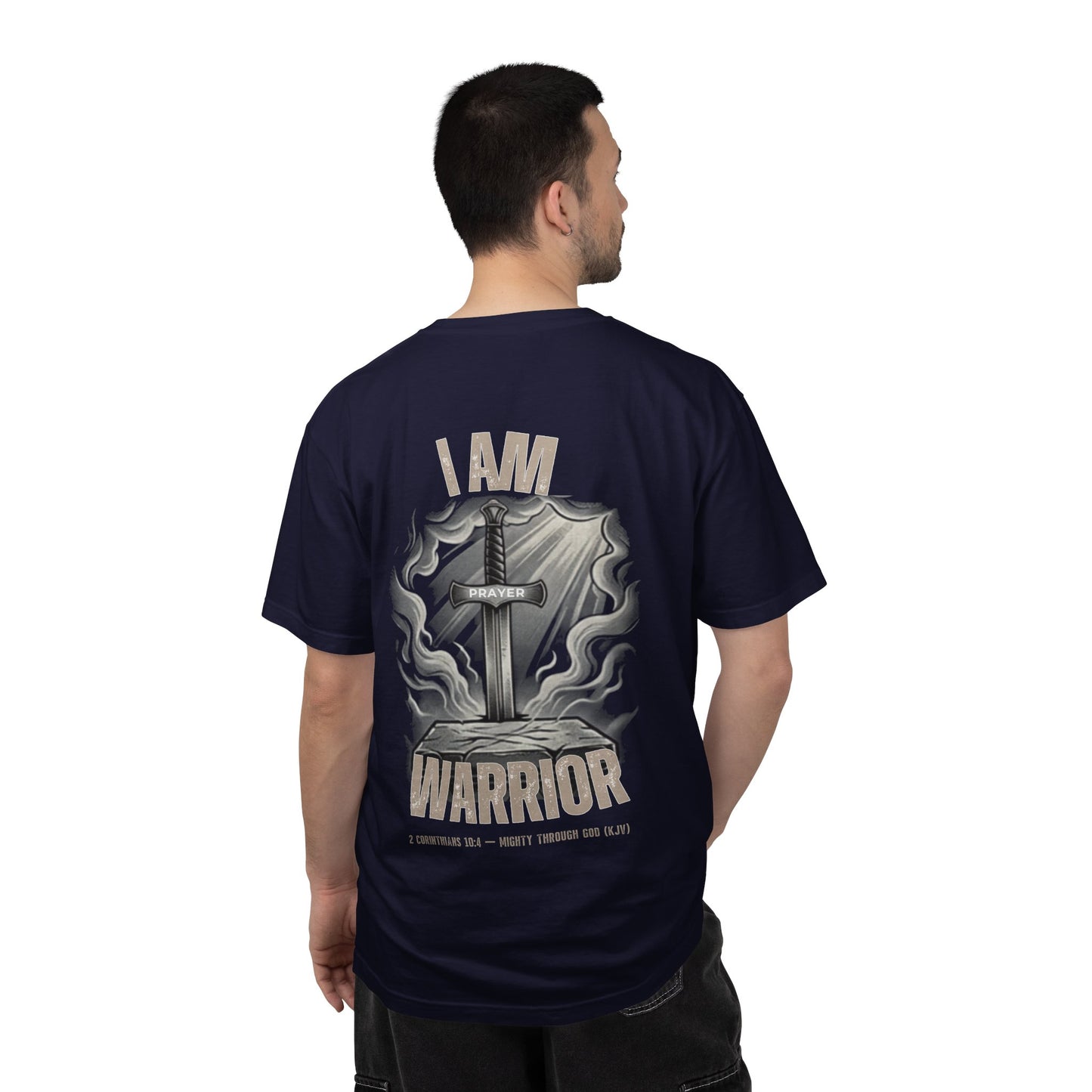 "I Am a Prayer Warrior" — Unisex Faith Heritage Crest T-Shirt | Celtic Cross | Prayer Warrior Tee