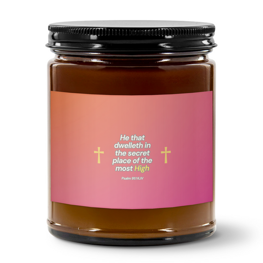 He That Dwelleth Scripture Candle | Psalm 91:1