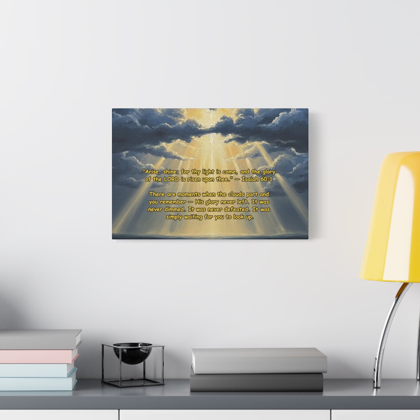 Shekinah Glory | "Thy Light Is Come" | Isaiah 60:1 | Scripture Canvas Wall Art