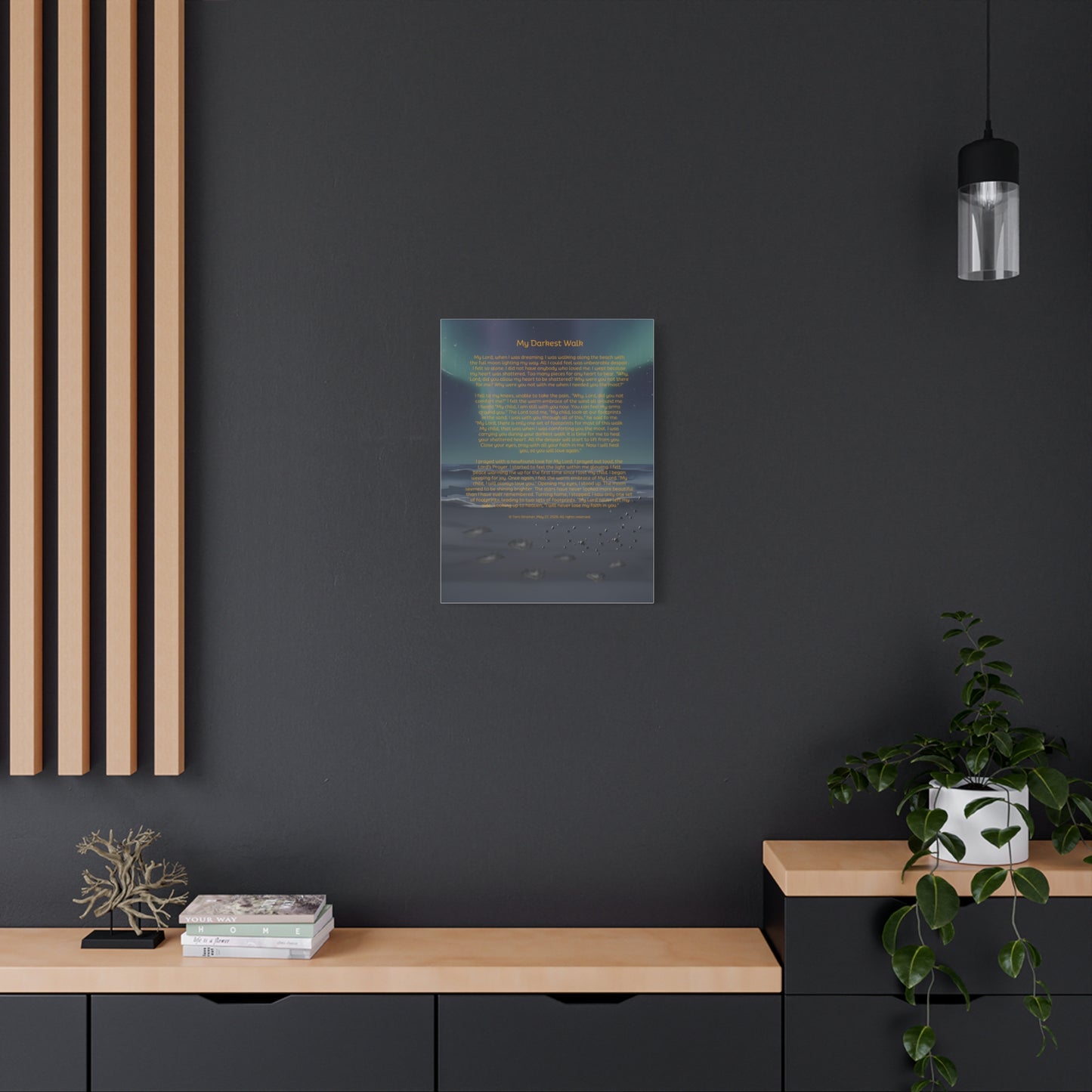 My Darkest Walk | Poem | Matte Canvas (Stretched)