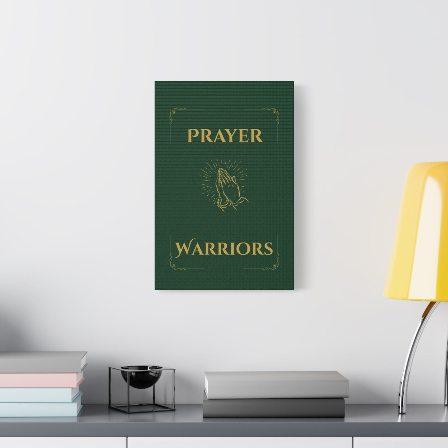 Prayer Warriors Canvas Wall Art — Legacy Emerald with Anointed Gold Text