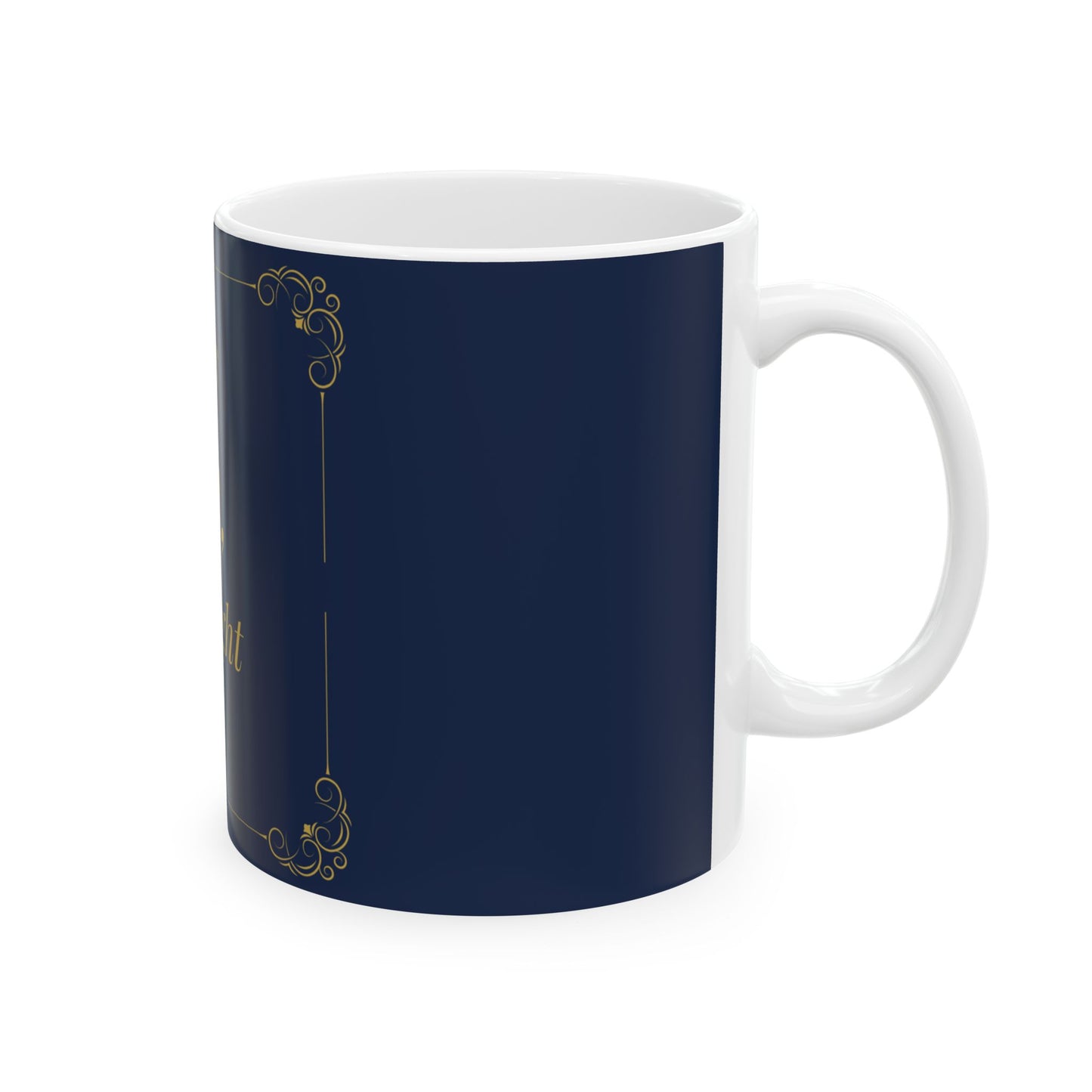 Walk by Faith — Inspirational Scripture Mug (11oz/15oz) Navy | Playfair Display