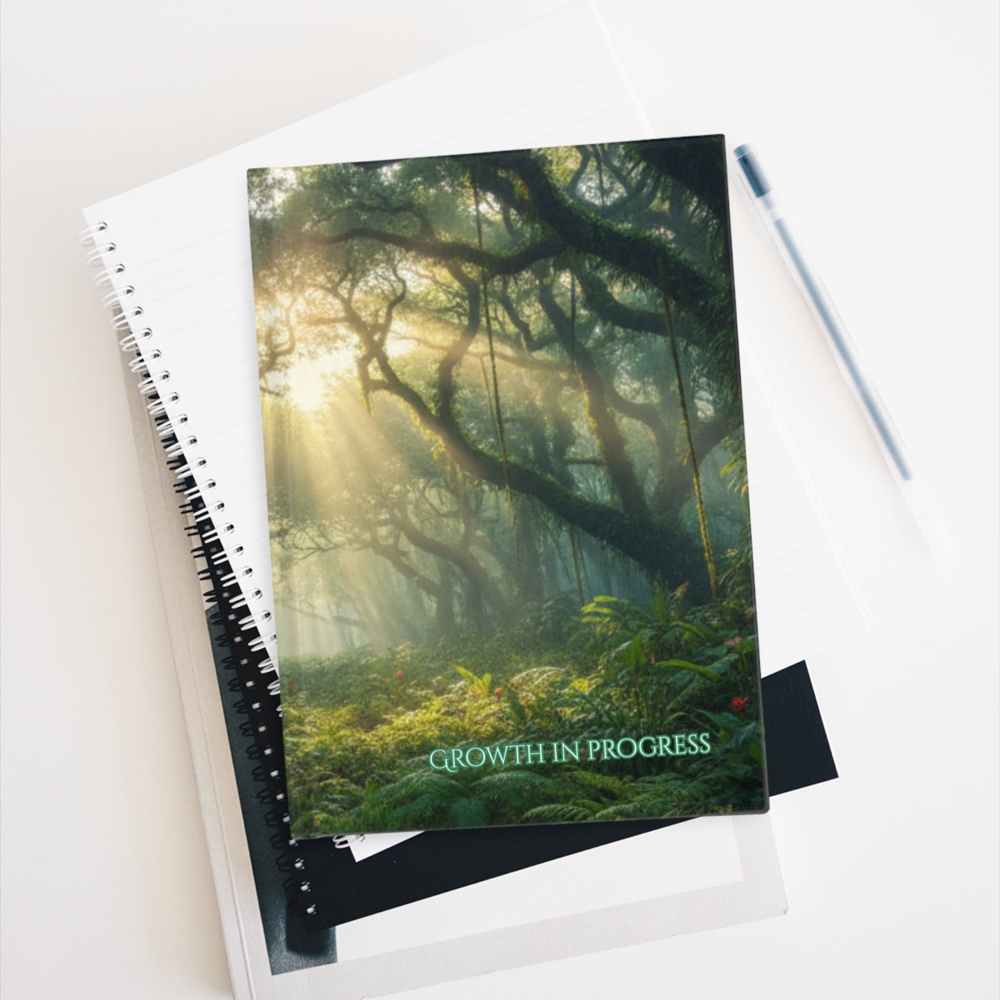 Forest Journal — "Growth in Progress" Ruled Notebook for Nature Reflection & Personal Growth