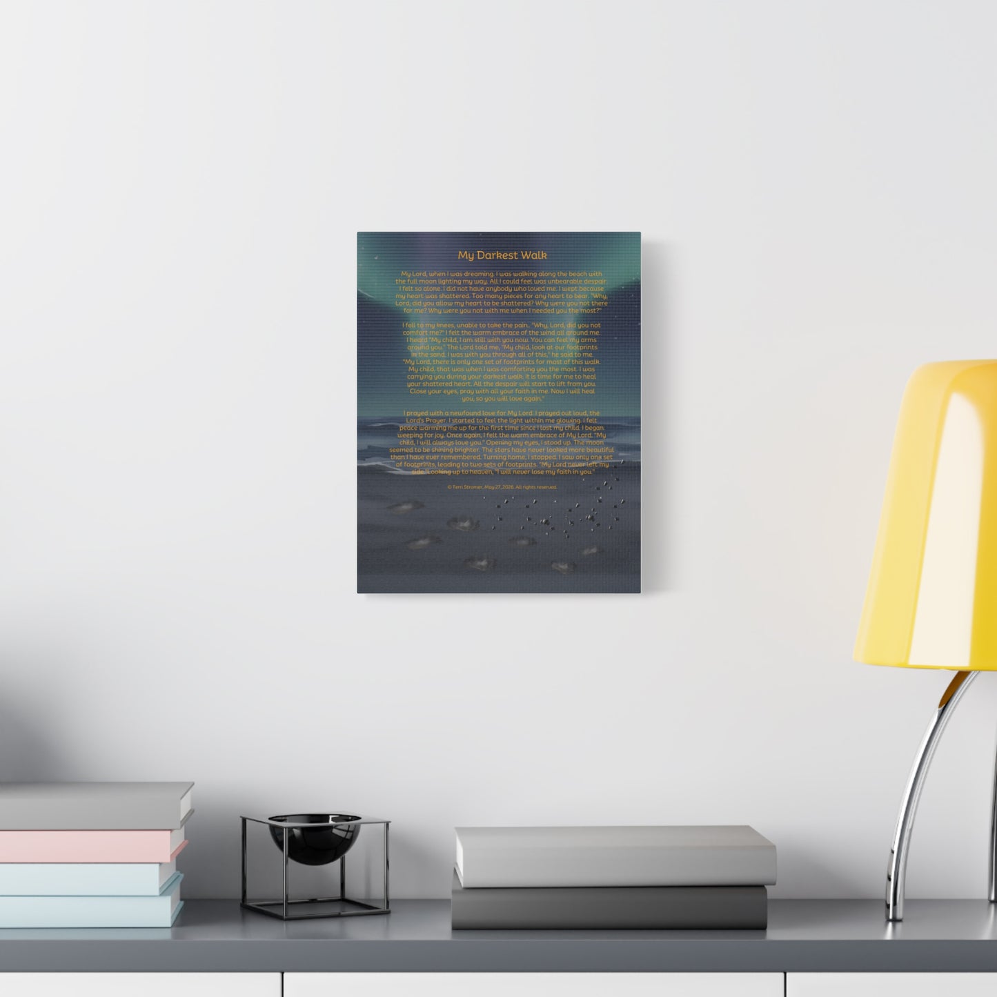 My Darkest Walk | Poem | Matte Canvas (Stretched)