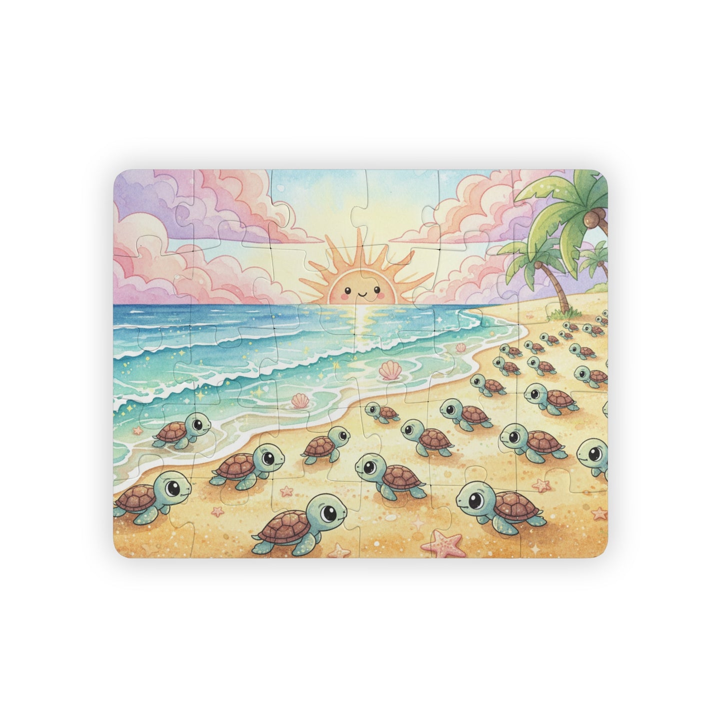Baby Sea Turtles Beach Day Puzzle — 30 Pieces
