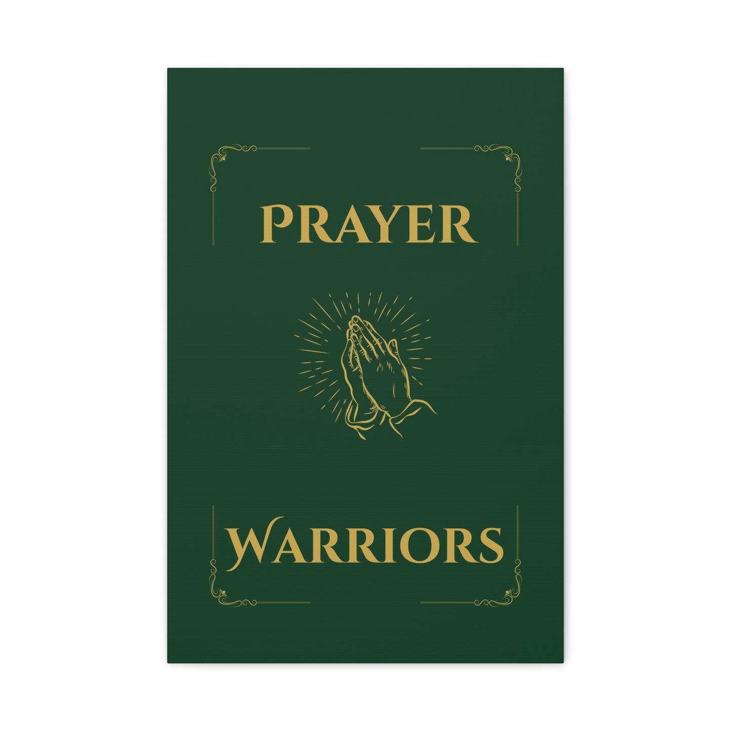 Prayer Warriors Canvas Wall Art — Legacy Emerald with Anointed Gold Text