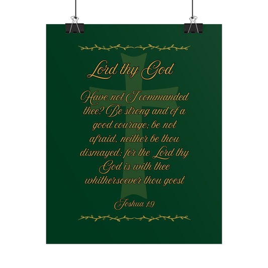Lord thy God — Joshua 1:9 Scripture Wall Art Legacy Emerald