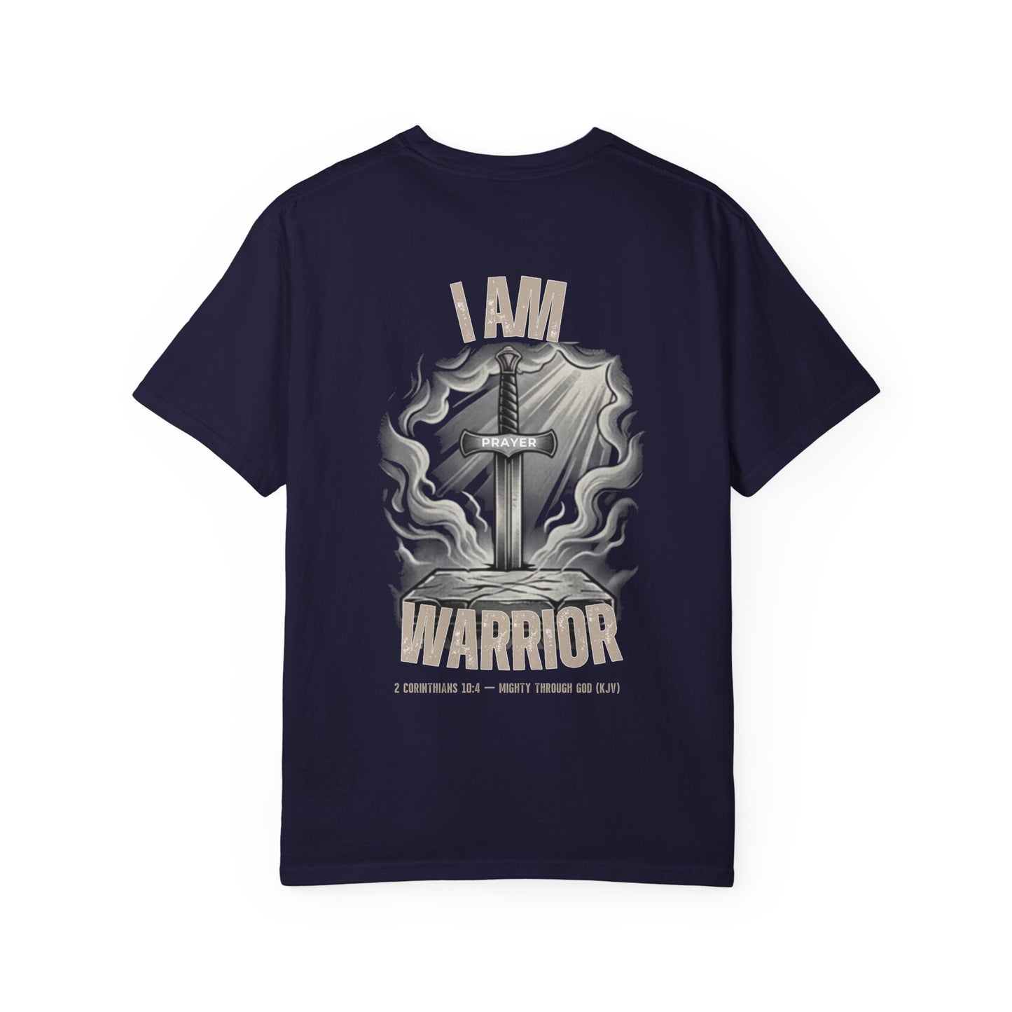 "I Am a Prayer Warrior" — Unisex Faith Heritage Crest T-Shirt | Celtic Cross | Prayer Warrior Tee