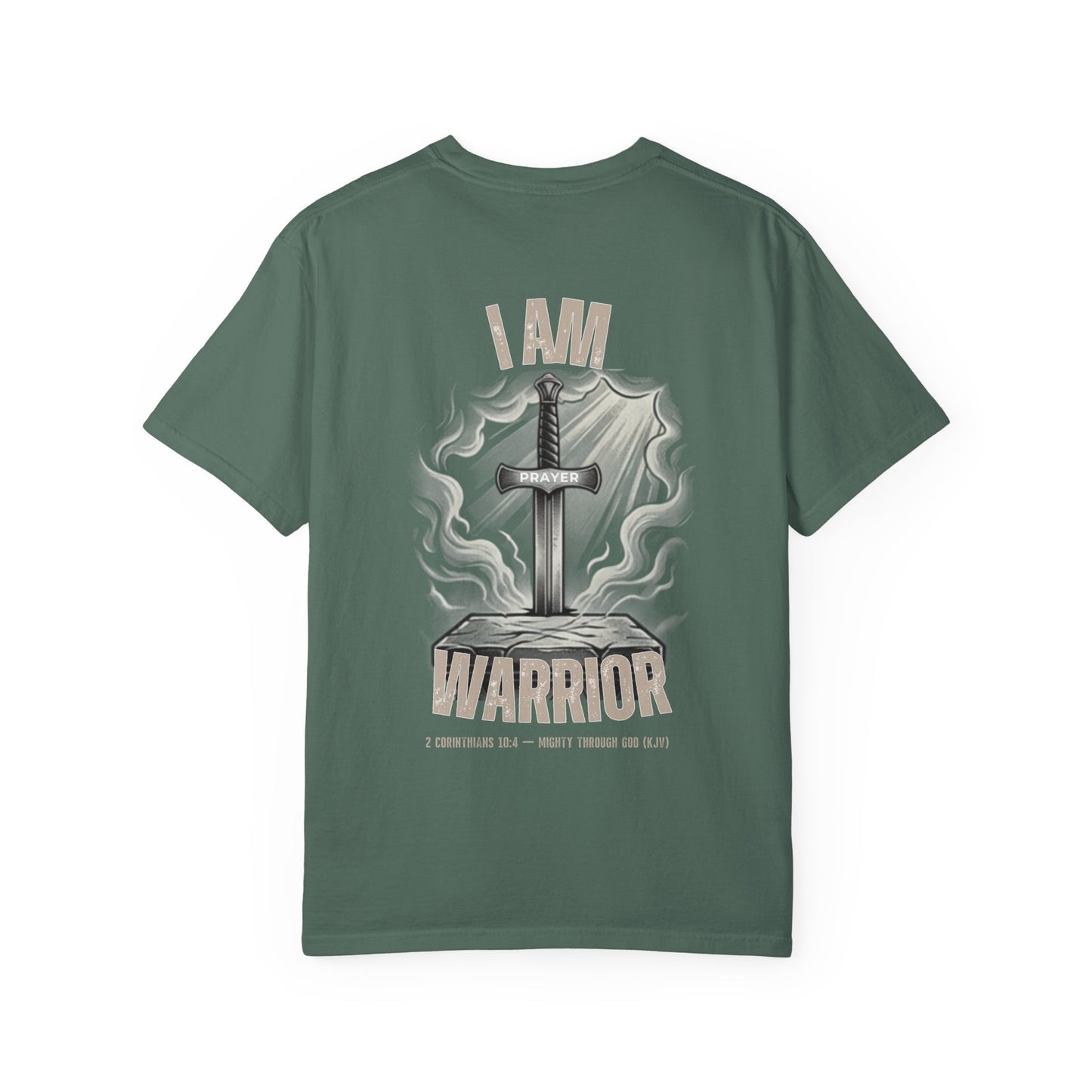 "I Am a Prayer Warrior" — Unisex Faith Heritage Crest T-Shirt | Celtic Cross | Prayer Warrior Tee