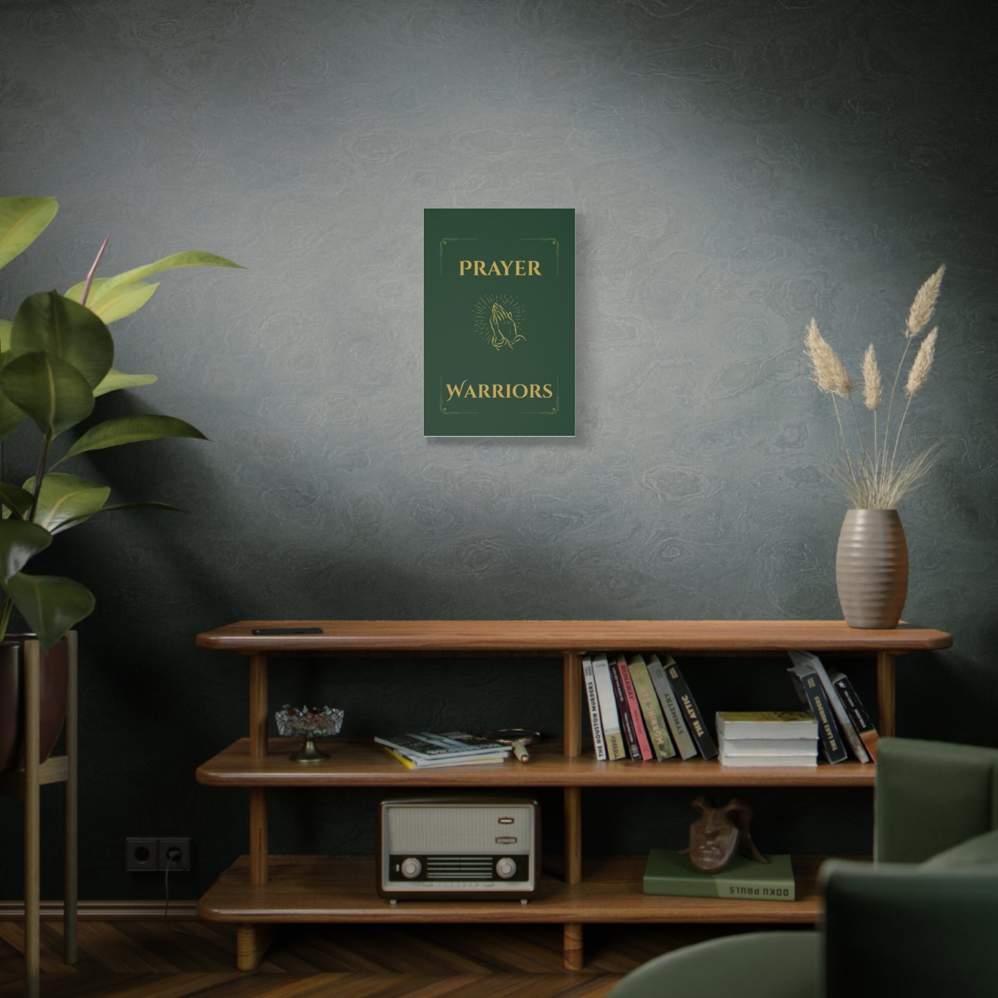 Prayer Warriors Canvas Wall Art — Legacy Emerald with Anointed Gold Text