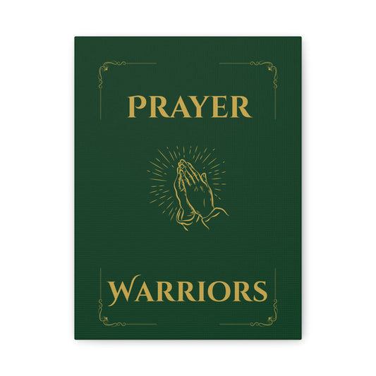 Prayer Warriors Canvas Wall Art — Legacy Emerald with Anointed Gold Text