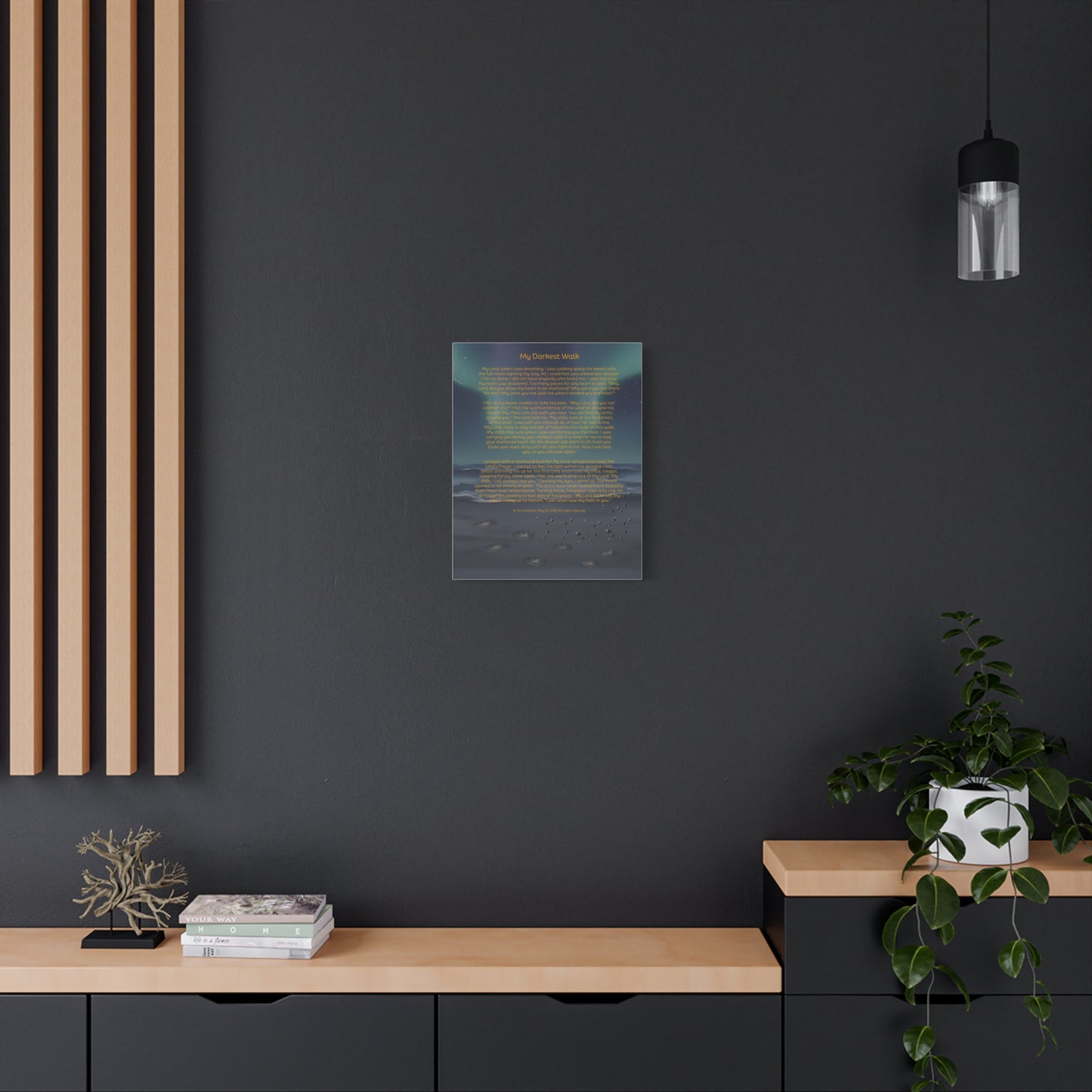 My Darkest Walk | Poem | Matte Canvas (Stretched)