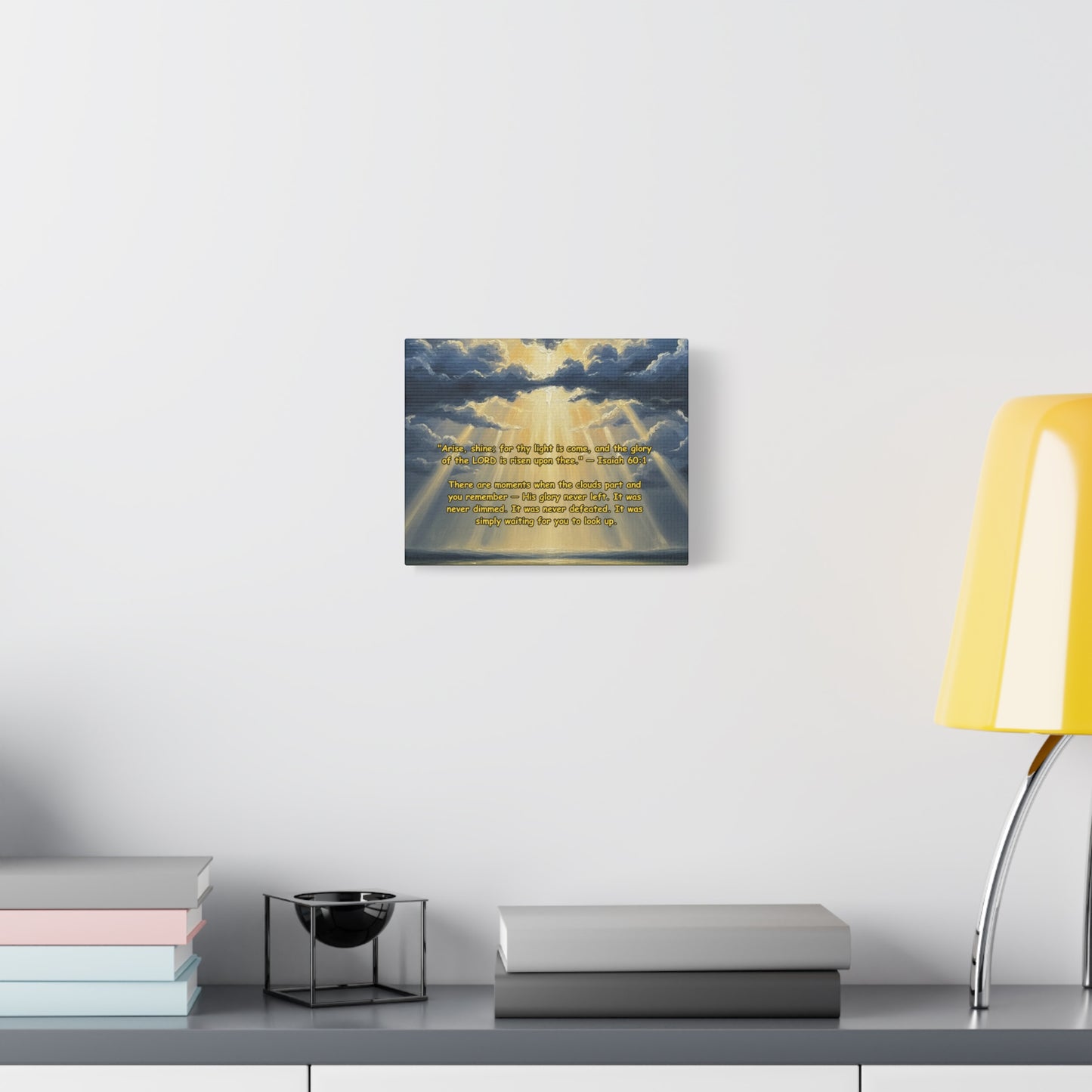 Shekinah Glory | "Thy Light Is Come" | Isaiah 60:1 | Scripture Canvas Wall Art