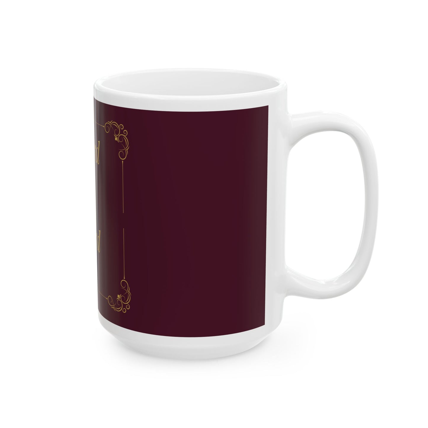 The Lord Is My Shepherd — Inspirational Scripture Mug (11oz/15oz) Burgundy | Playfair Display
