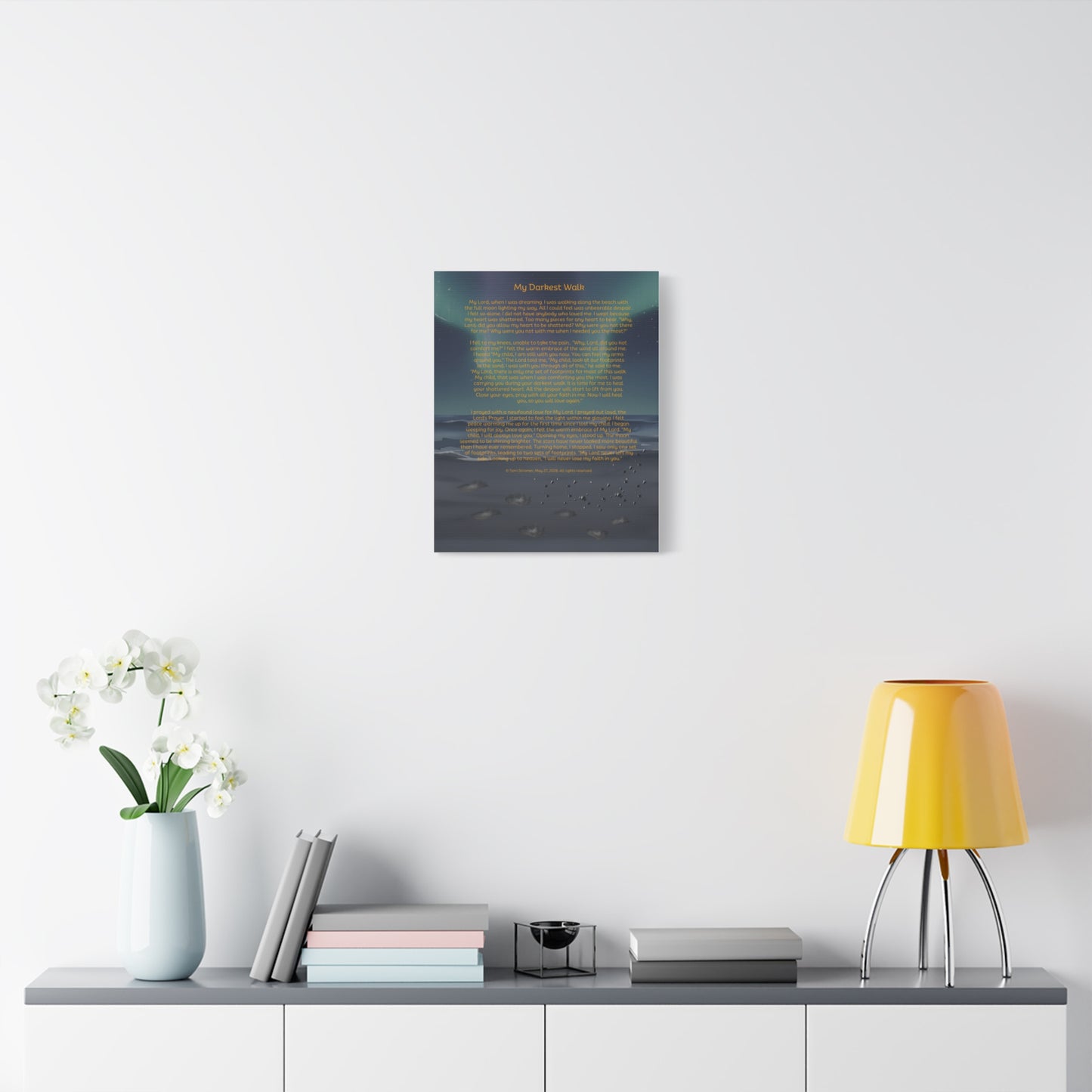 My Darkest Walk | Poem | Matte Canvas (Stretched)