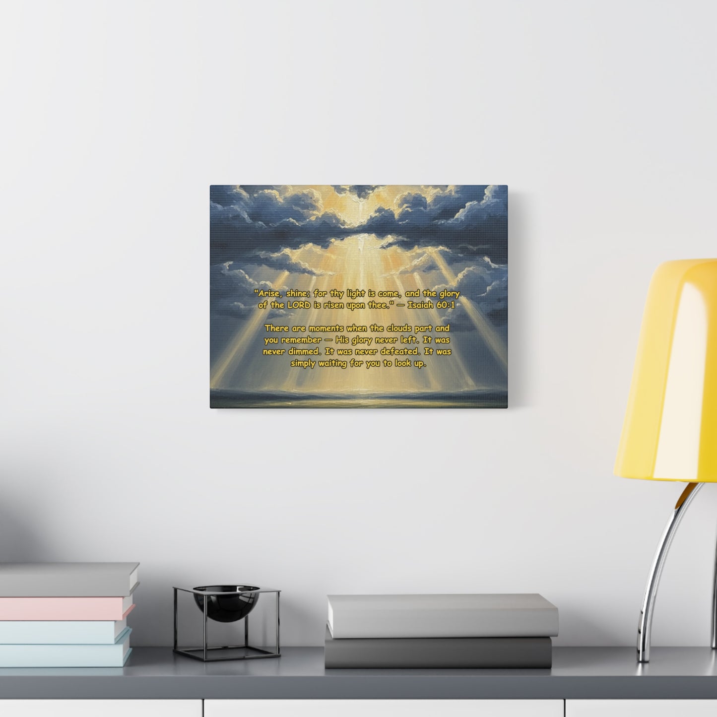 Shekinah Glory | "Thy Light Is Come" | Isaiah 60:1 | Scripture Canvas Wall Art