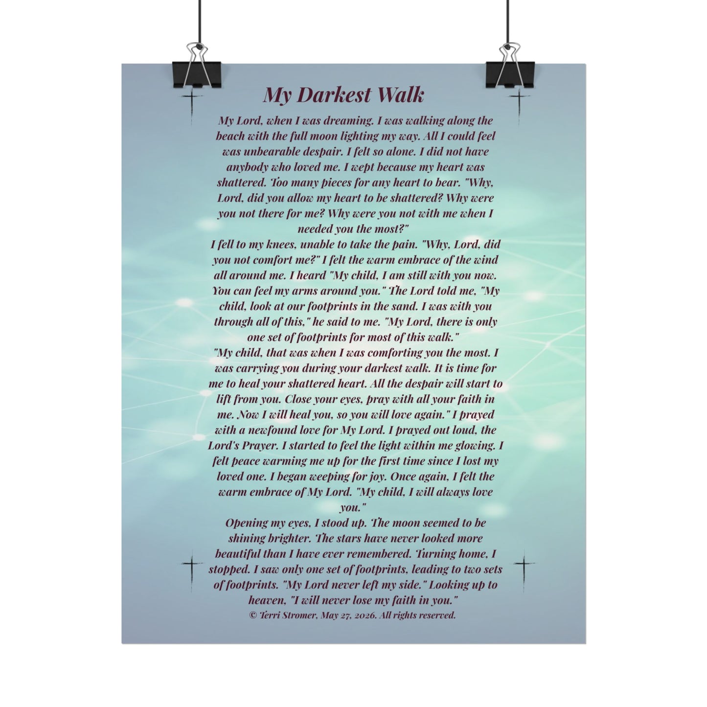 MDW - my loved one - Rolled Poster Inspirational Prayer Wall Art