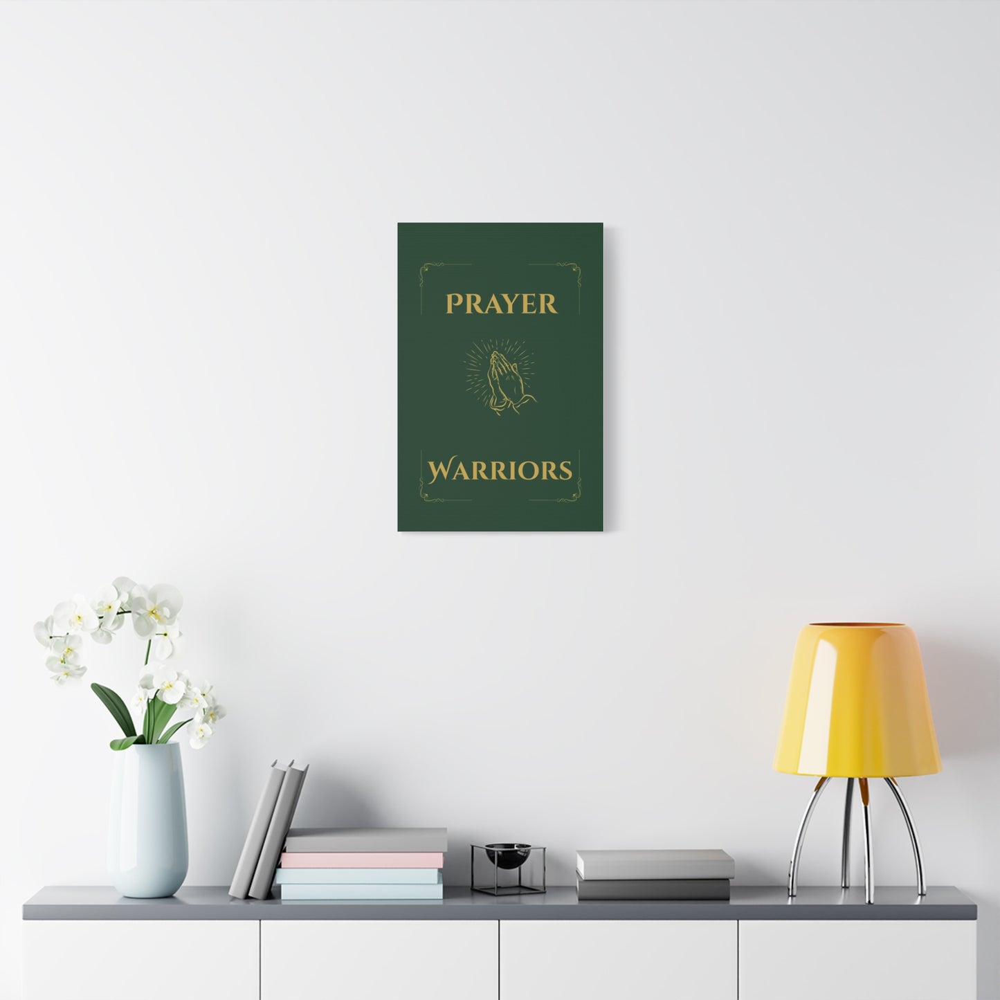 Prayer Warriors Canvas Wall Art — Legacy Emerald with Anointed Gold Text