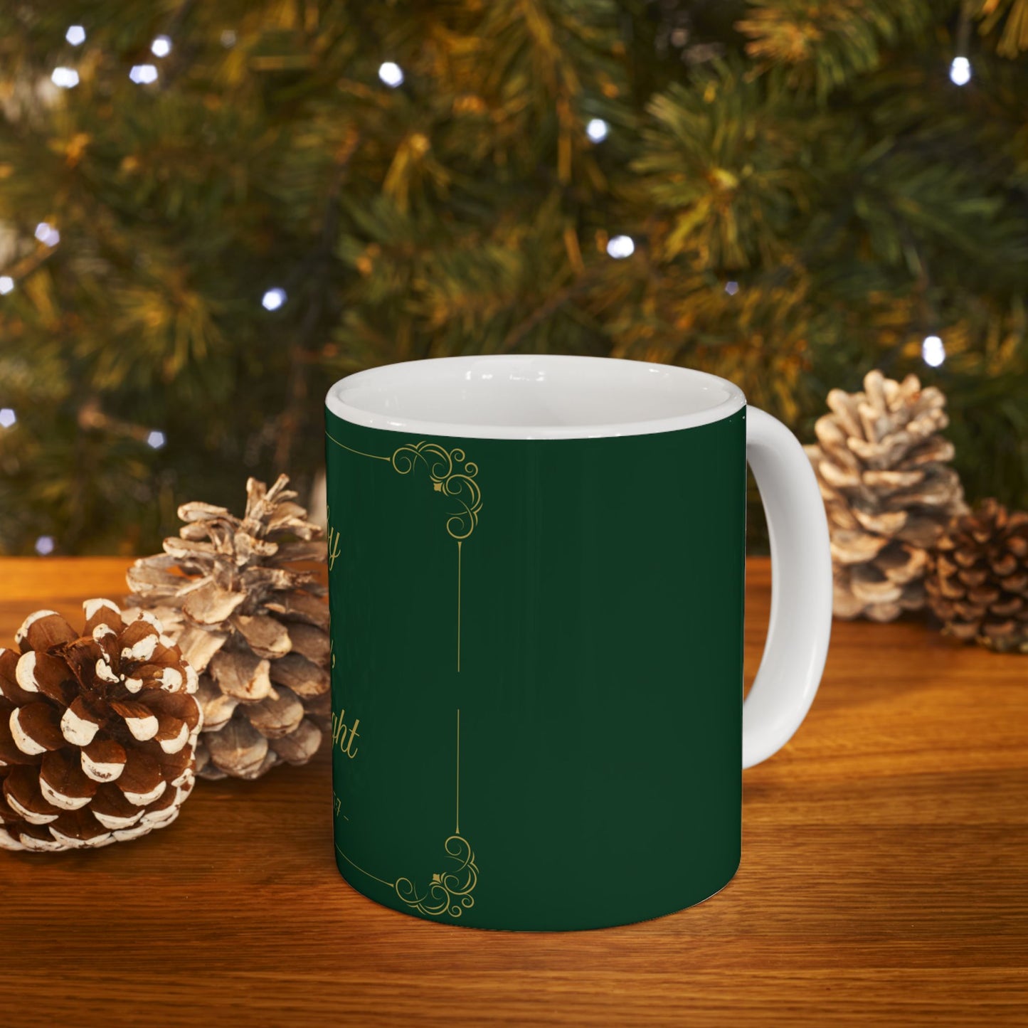Walk by Faith — Inspirational Scripture Mug (11oz/15oz) Emerald Night